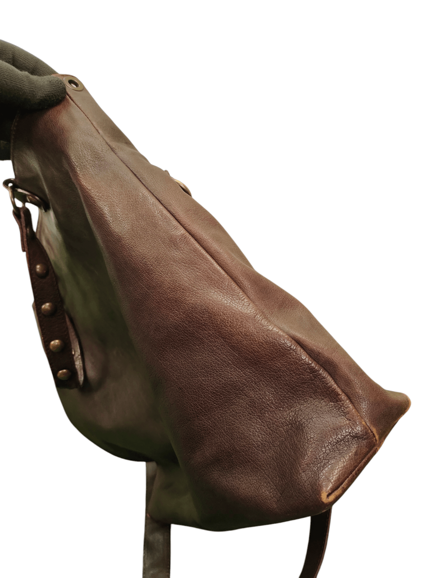 Leather Vintage Via Repubblica Italy Patina Full Leather 2 Way Bag Size ONE SIZE - 12 Thumbnail