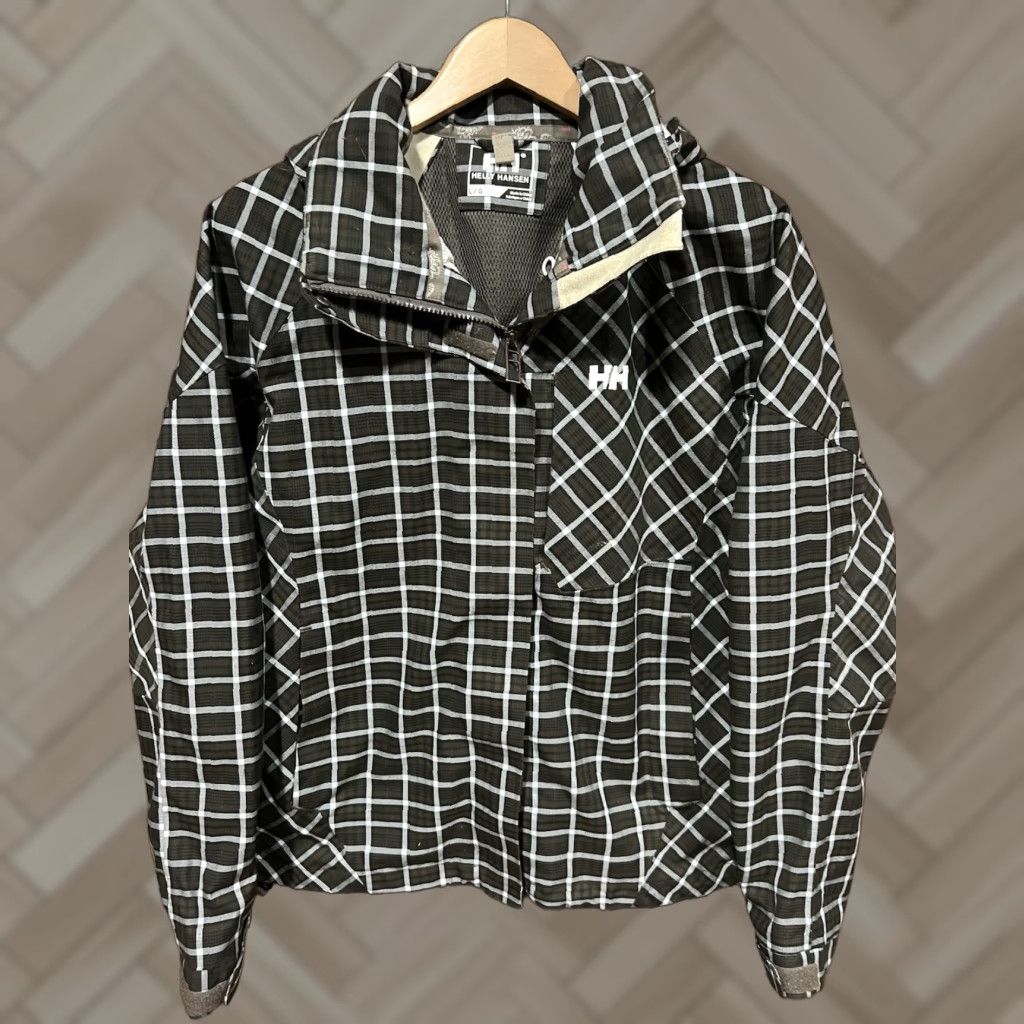 Helly Hansen Helly Hansen Womens Jacket Brown Plaid Hooded Snowboarding Ski Mid-Length Large Size L Regular Coat Shirt? Wait. Size L / US 10 / IT 46 - 1 Thumbnail
