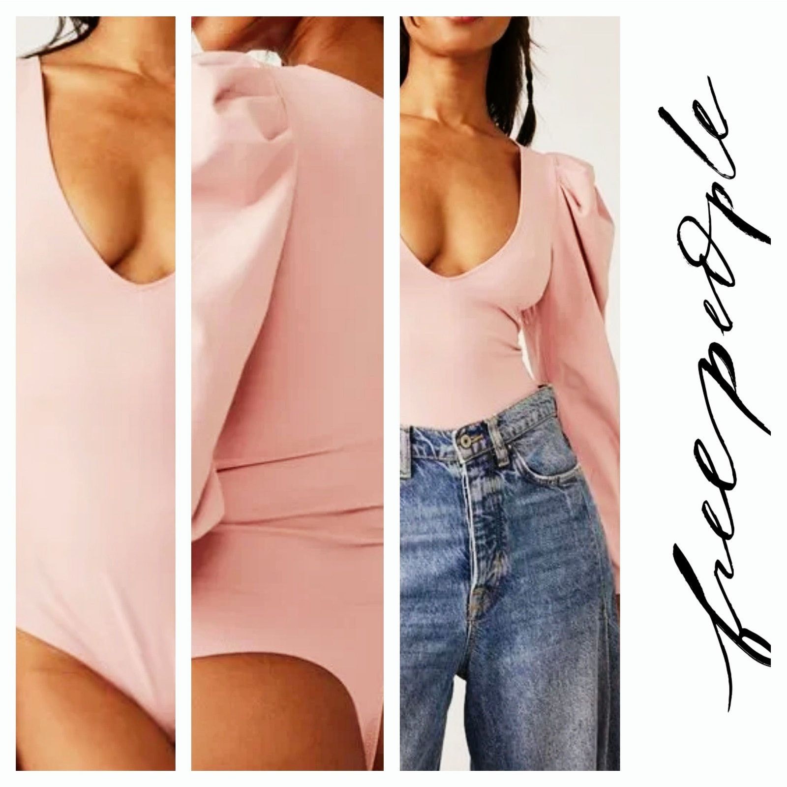 Free People NWOT Free People Va Va Voop Bodysuit Sz. XS [0-2] Heart Haze Size XS / US 0-2 / IT 36-38 - 1 Thumbnail