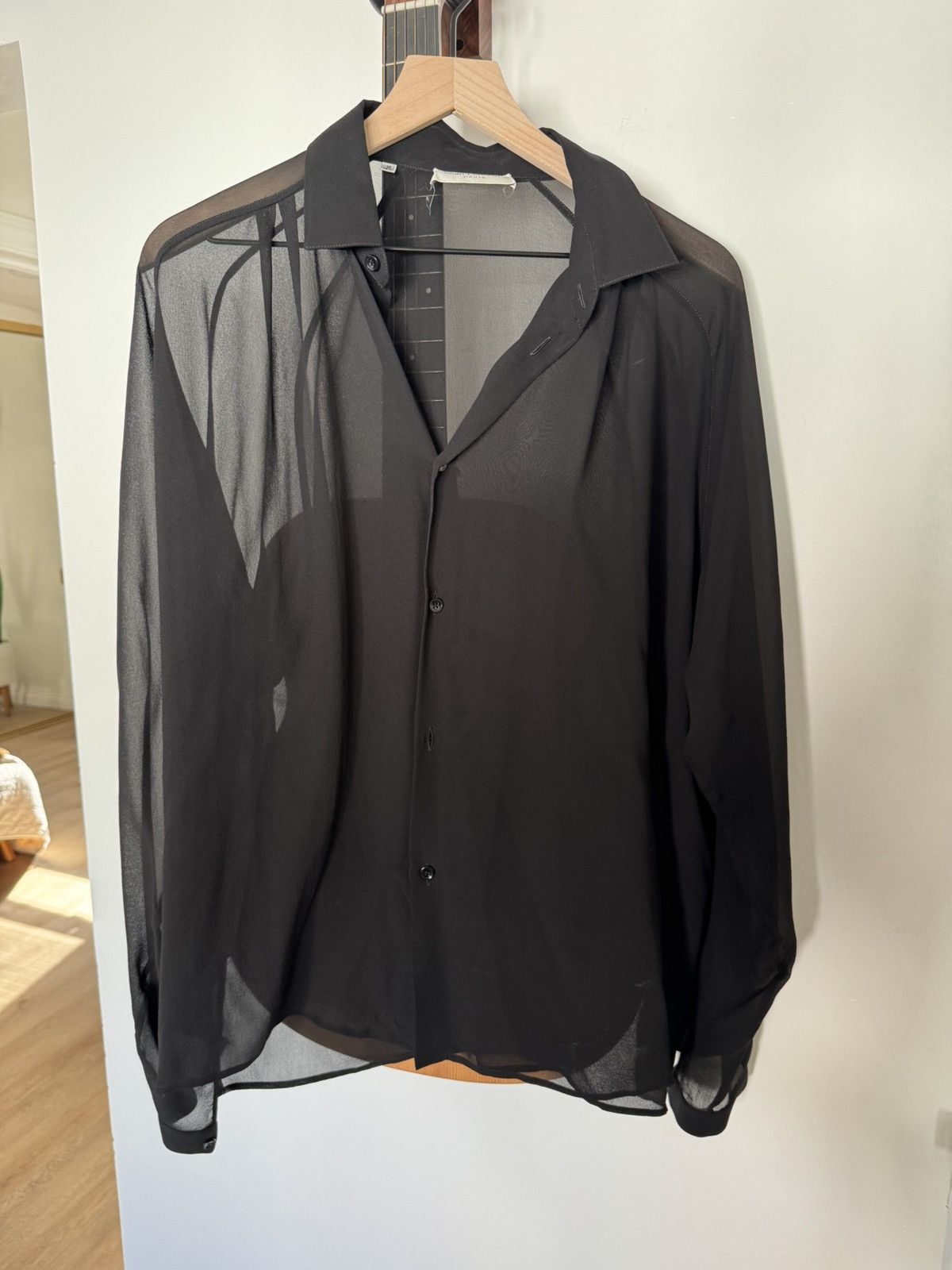 Saint Laurent Paris Very Sheer Oversized Button Down Size US M / EU 48-50 / 2 - 2 Thumbnail