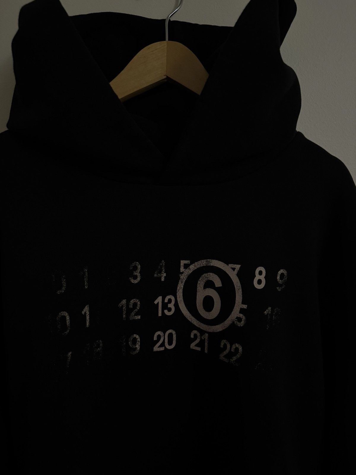 Maison Margiela Maison Margiela MM6 Black Number Hoodie Size US XL / EU 56 / 4 - 4 Thumbnail