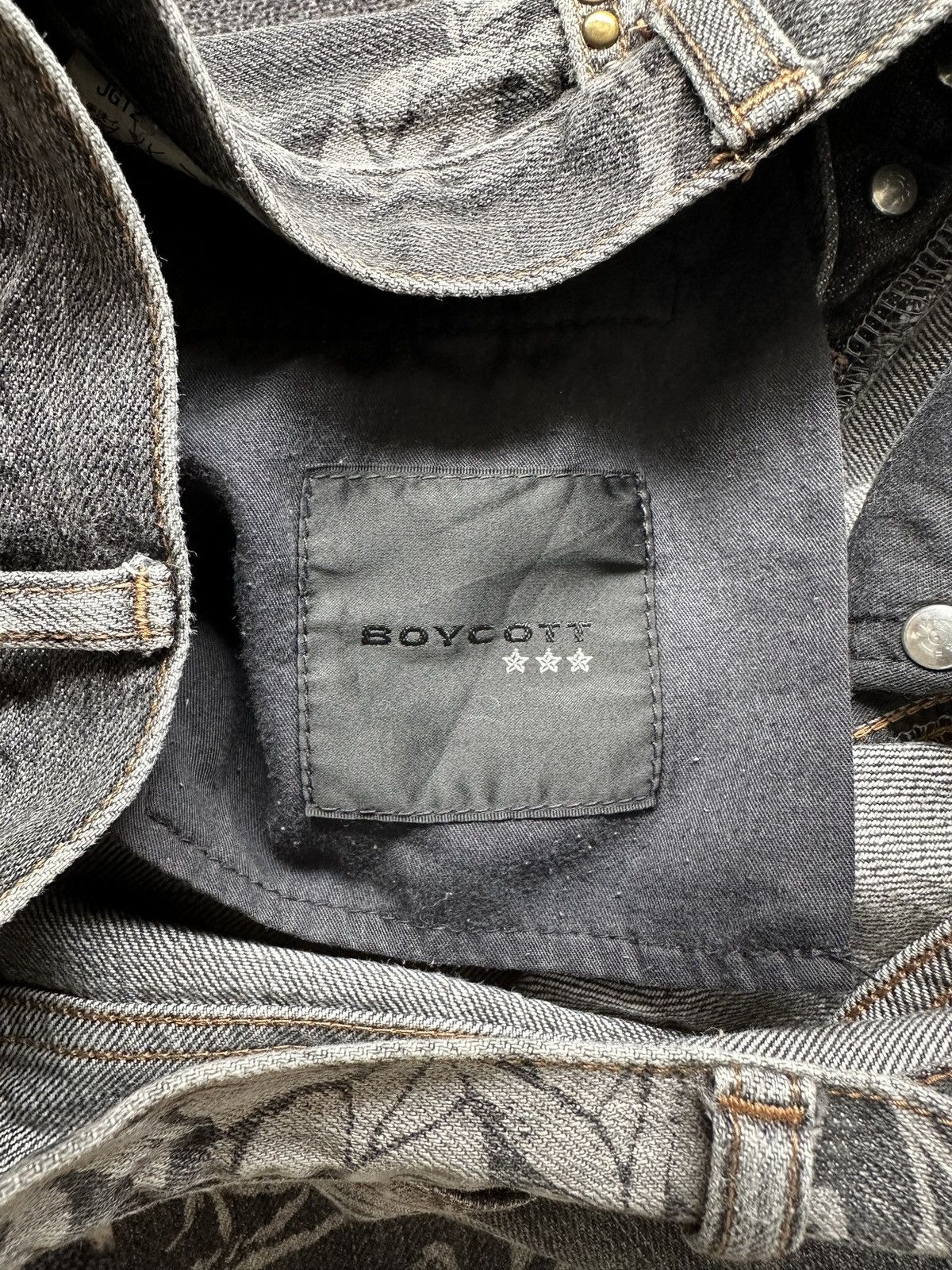 Boycott SS1996 - Boycott Japan trompe l'oeil laser printed jeans Size US 33 - 17 Thumbnail