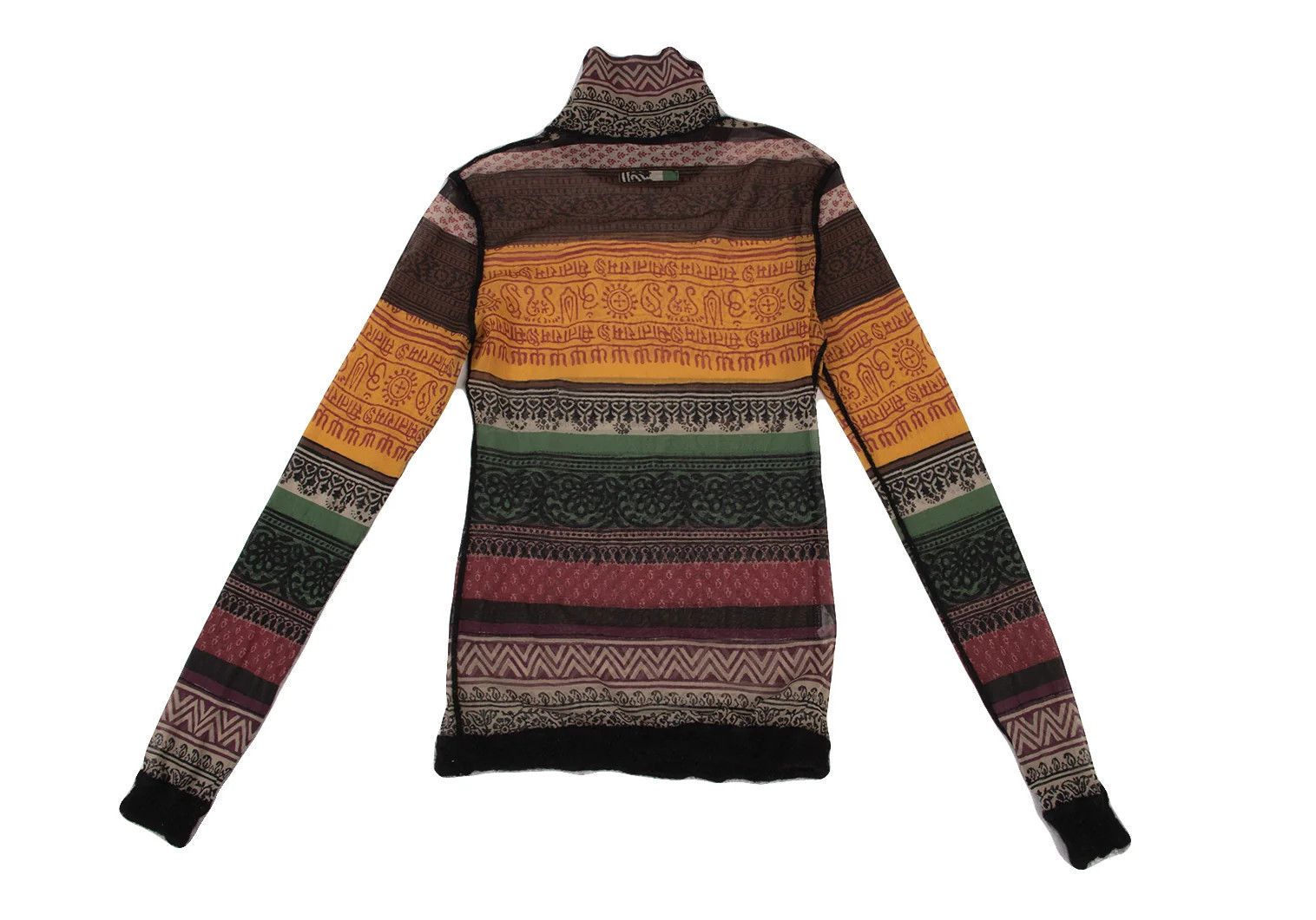 Jean Paul Gaultier Multi Pattern High Neck Power Net Top, Size 48 Size US M / EU 48-50 / 2 - 10 Thumbnail