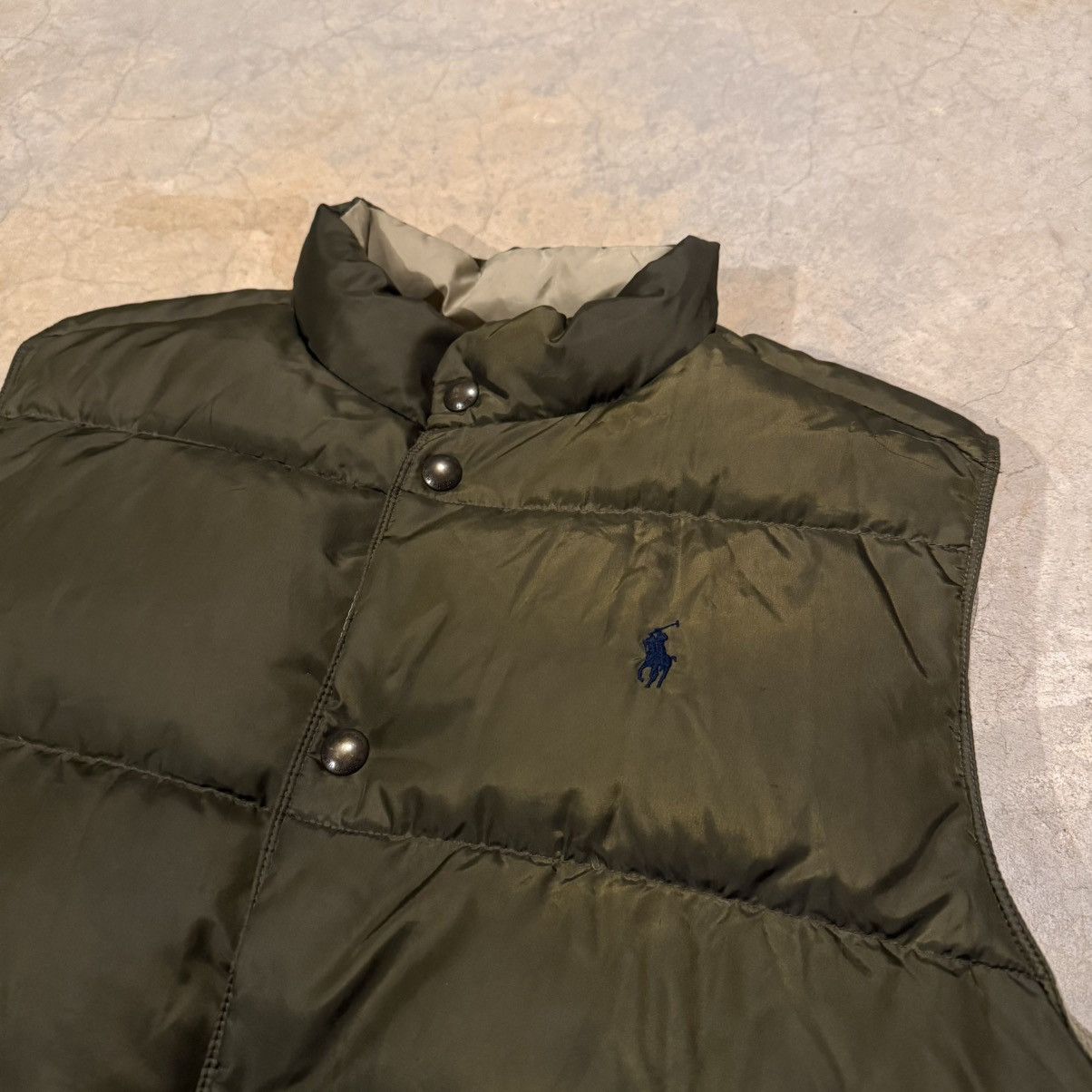 Polo Ralph Lauren Vintage 1990s Polo Ralph Lauren Pony Reversible Puffer Vest Size US XL / EU 56 / 4 - 4 Thumbnail