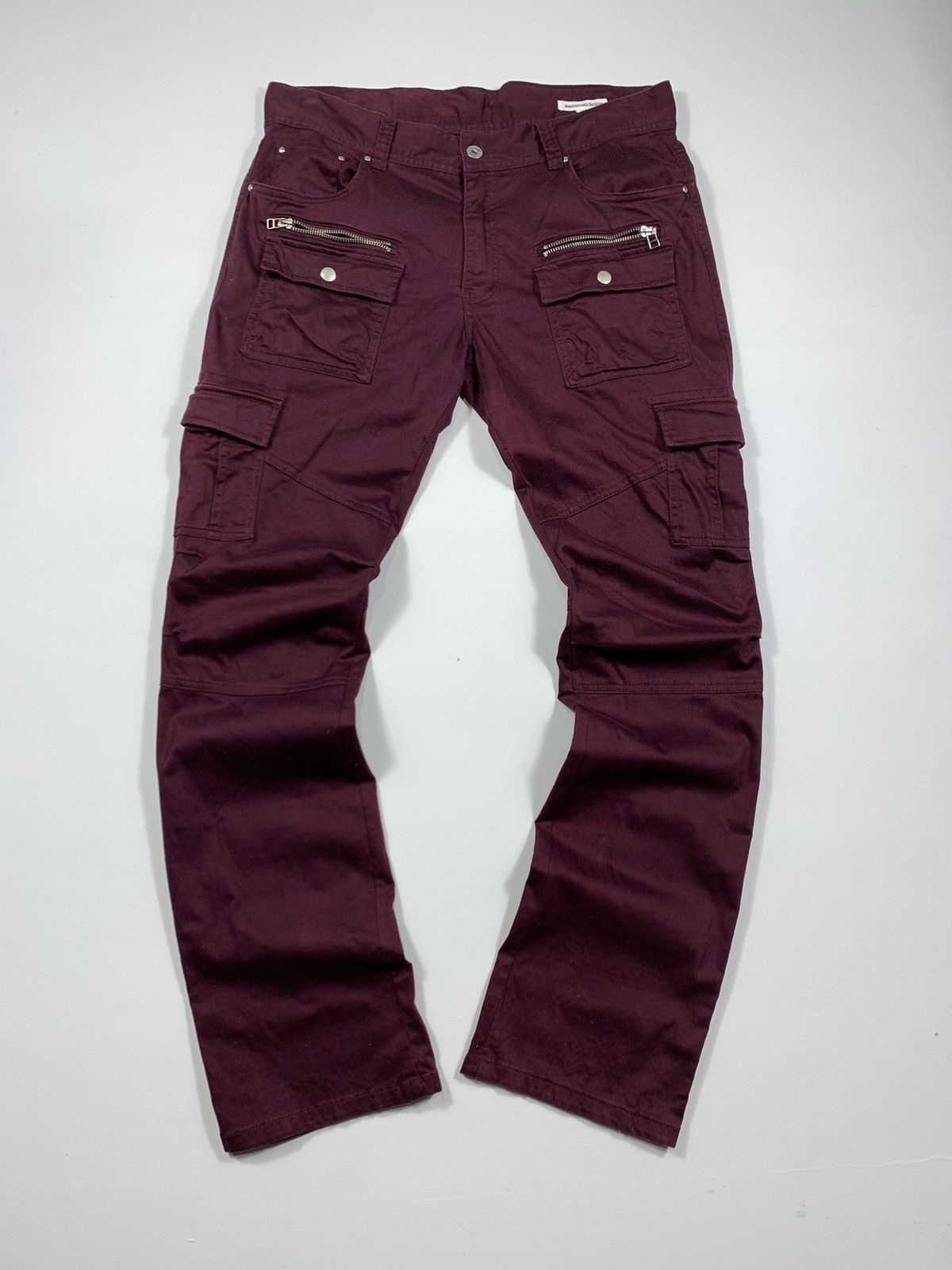 image of Hysteric Glamour x Semantic Design Japanese Semanticdesign Bondage Cargo Pants in Maroon (Size 31)