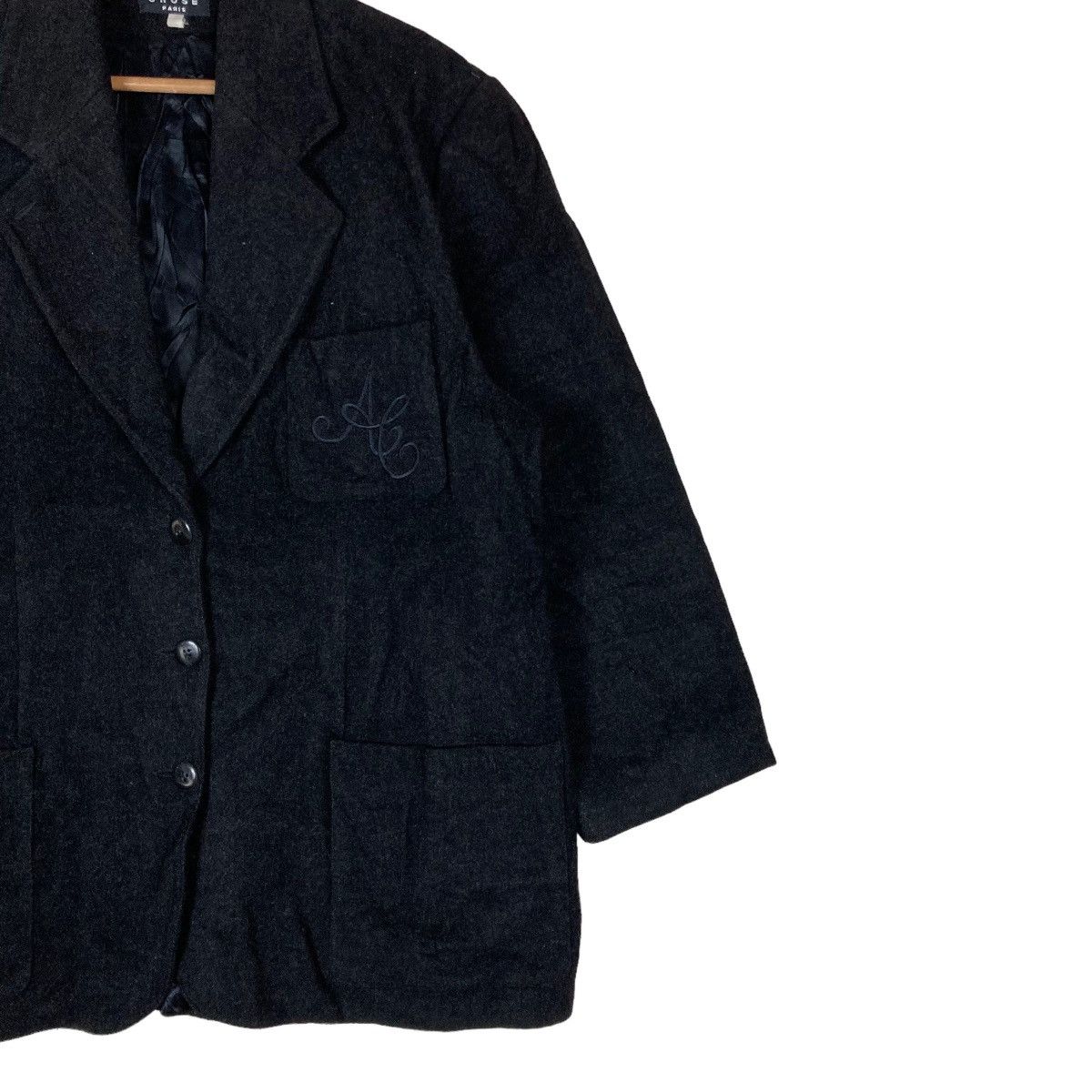 Vintage Vintage Autre Chose Paris Flat Button Coat Blazer Wool Size XXS / US 00 / IT 34 - 4 Thumbnail