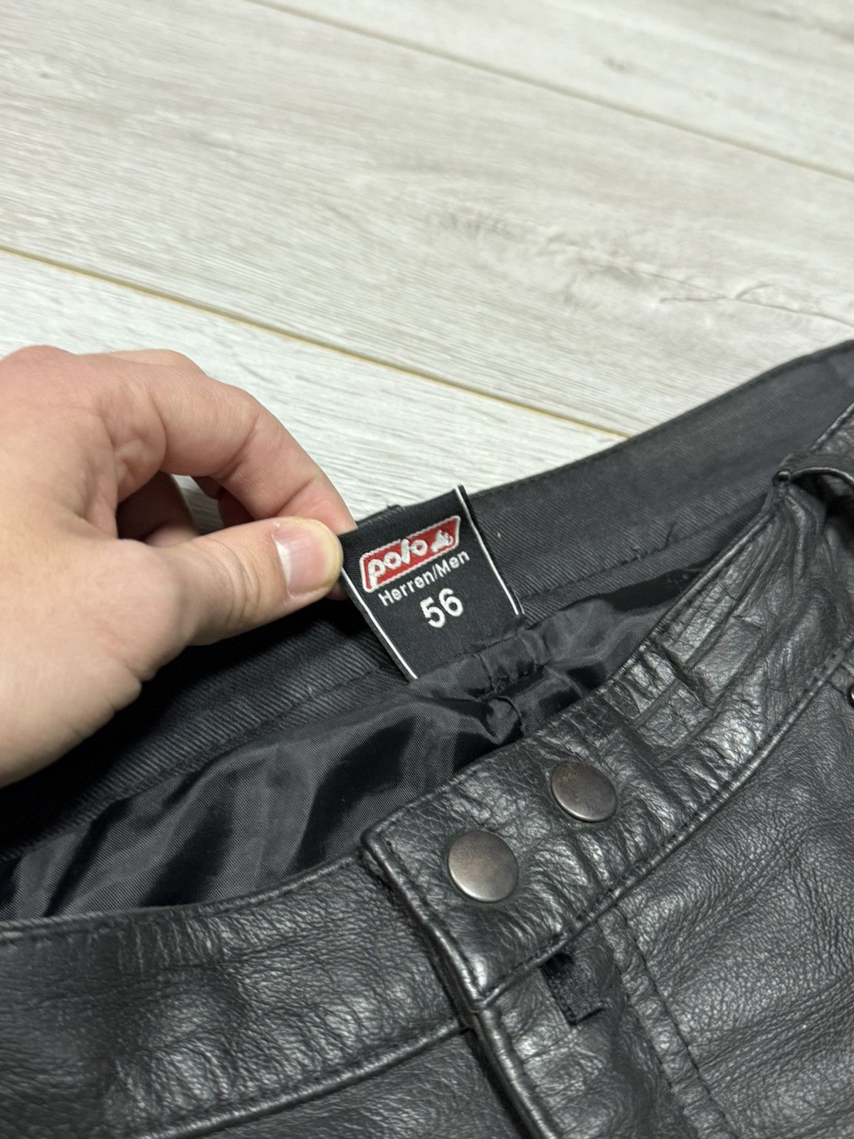 Vintage Polo racing vintage leather pants straight 36 size Size US 36 / EU 52 - 5 Thumbnail