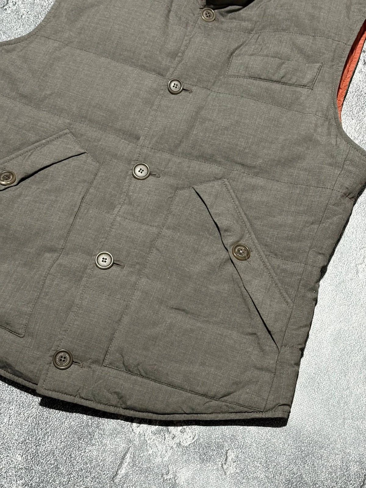 Brunello Cucinelli Vintage Rare Brunello Cucinelli Luxury Gray Down Puffer Vest Size XL / US 12-14 / IT 48-50 - 4 Thumbnail