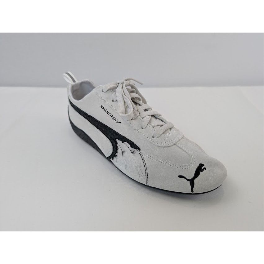 Balenciaga × Puma o1rshd1 Q:2 / Speedcat Destroyed Low Top Sneaker in White Size US 11 / EU 44 - 3 Thumbnail