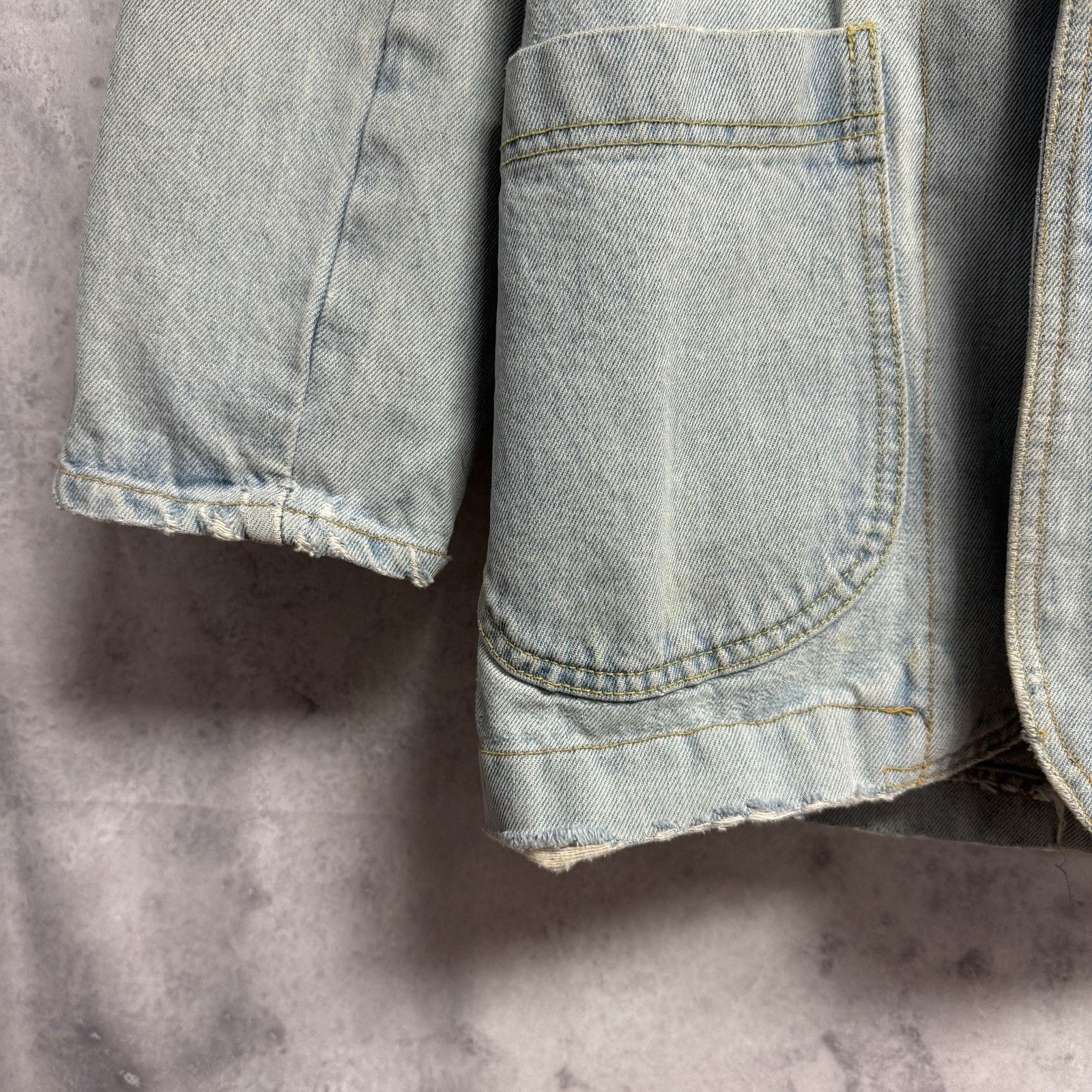 Vintage Vintage 90s Denim Blazer Coat Mens Small One Button Western Size US S / EU 44-46 / 1 - 3 Thumbnail