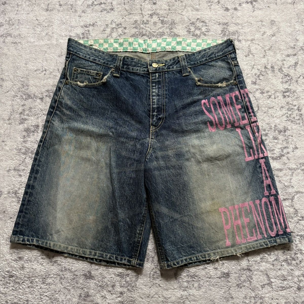 PHENOMENON Phenomenon Something Like a Phenomenon Denim Shorts | 34 Size US 34 / EU 50 - 1 Thumbnail