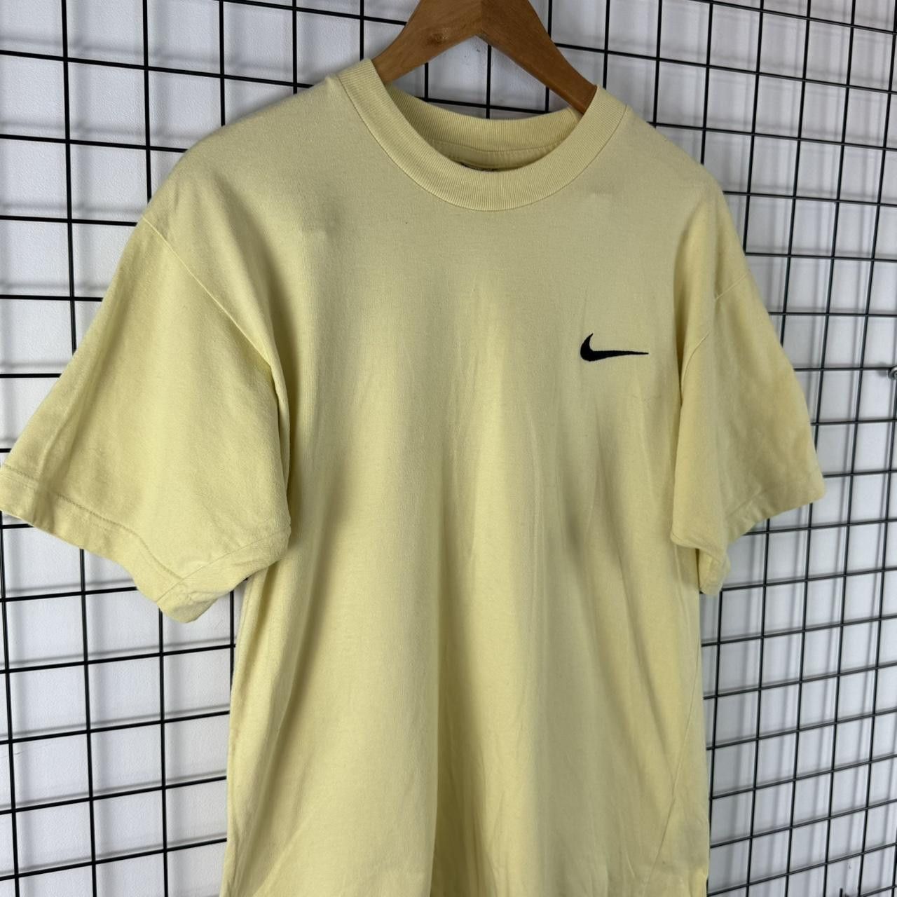 Nike Nike Vintage 90s Mini Swoosh Yellow T shirt Yellow Size US M / EU 48-50 / 2 - 4 Thumbnail
