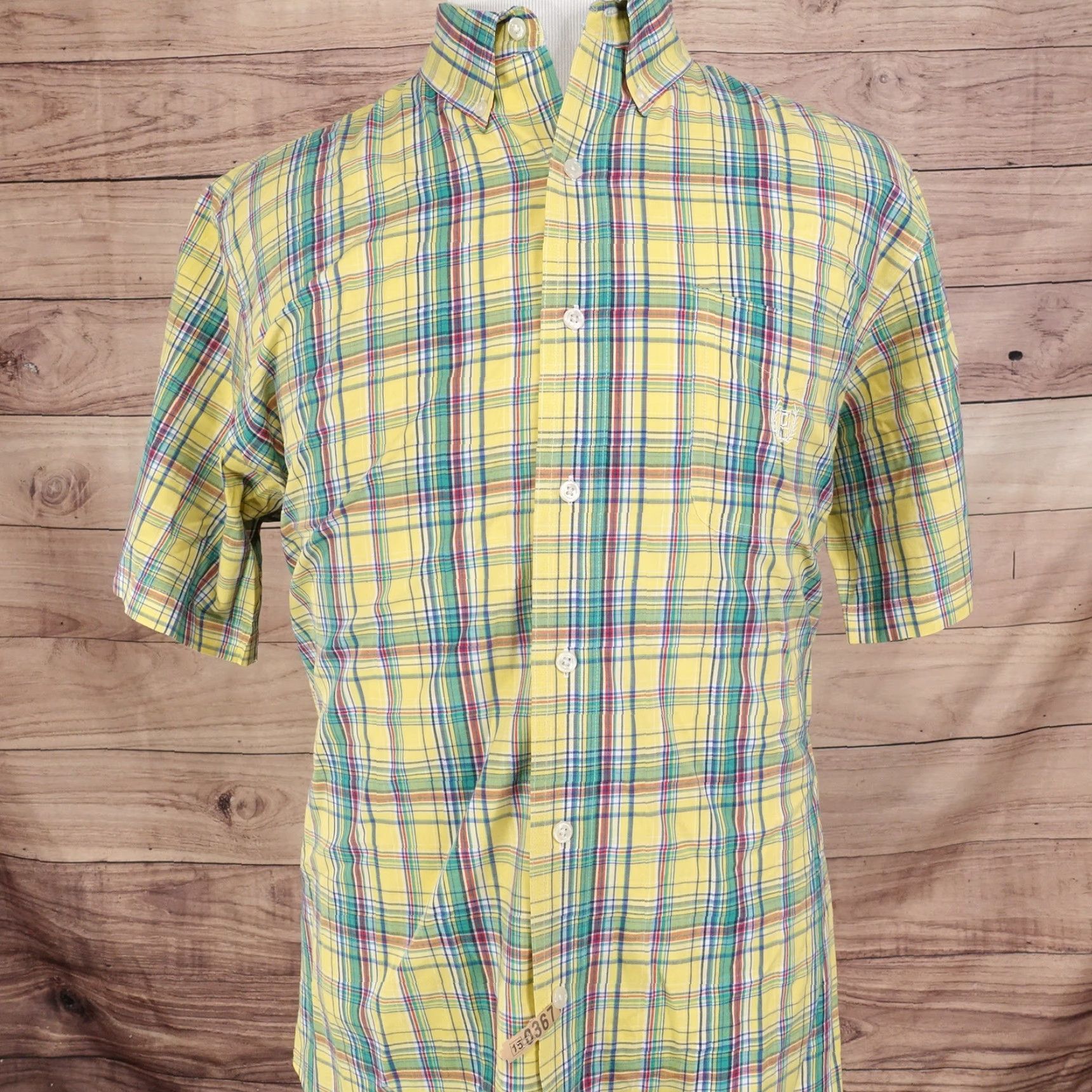 Chaps CHAPSEASY CARE YELLOW PLAID BUTTON UP SHIRT MENS XL Size US XL / EU 56 / 4 - 3 Thumbnail
