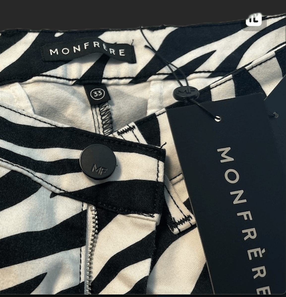 MONFRERE MONFRERE Men's Cruise Zebra-Print Twill Shorts Size US 33 - 4 Thumbnail