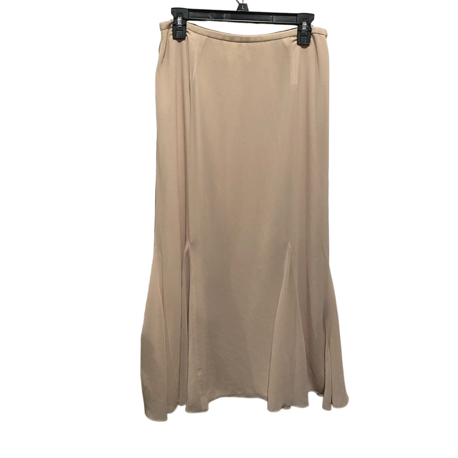 Other Talbots in Chiffon Maxi Skirt Pleated Hems Beige 10 Size 32" / US 10 / IT 46 - 2 Thumbnail
