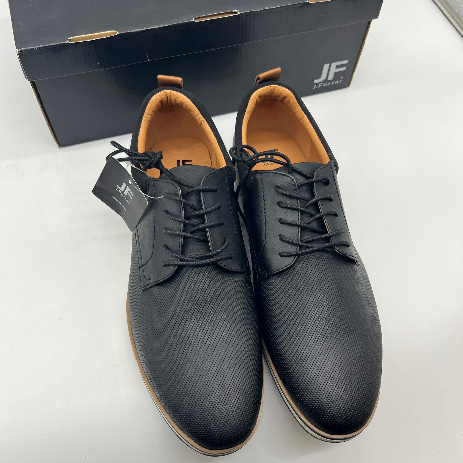 Other J. Ferrar Founder Men's Dress Shoes Oxford Shoes Black Size US 11 / EU 44 - 2 Thumbnail