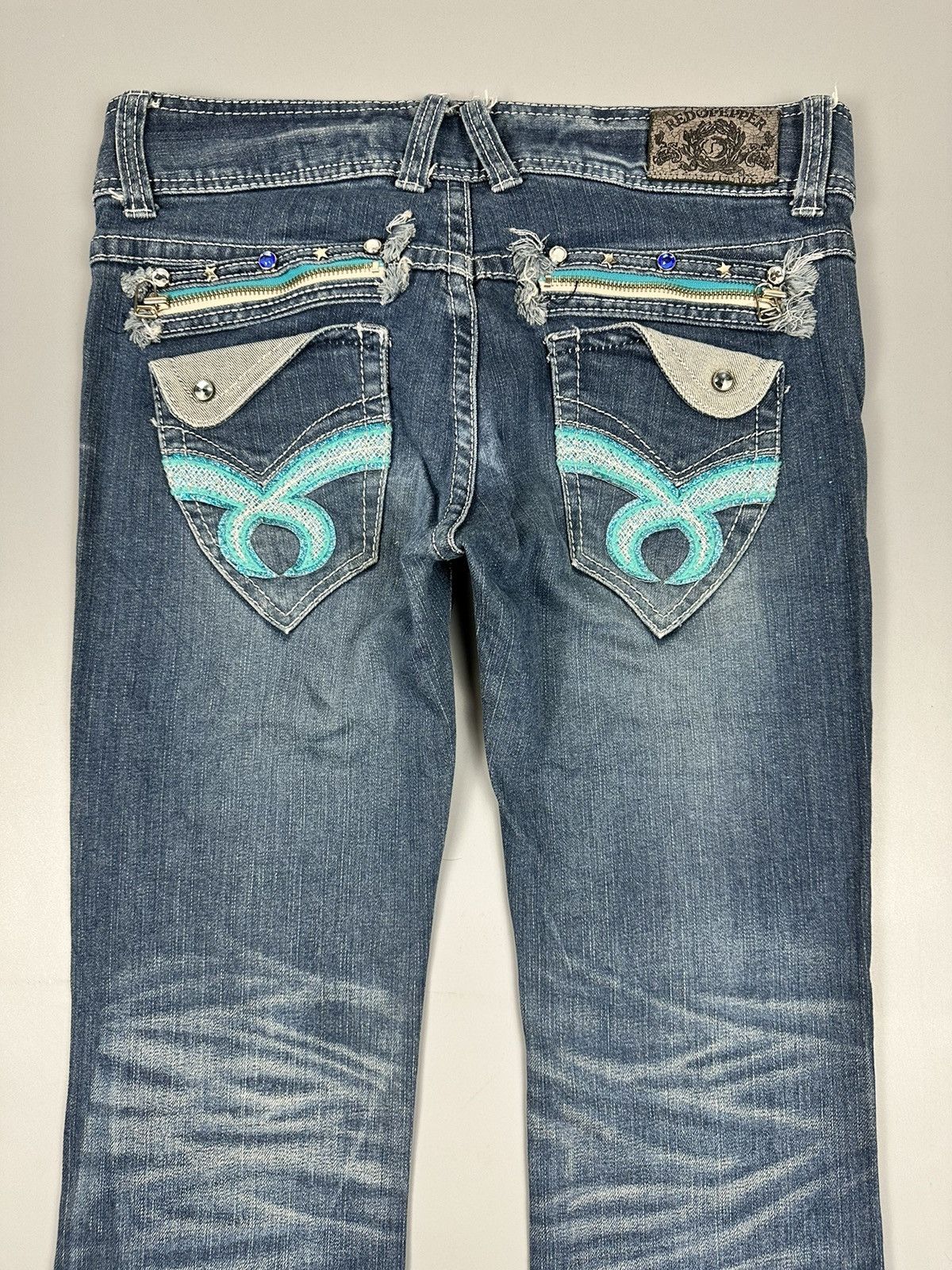 Japanese Brand 🔥Rare🔥Red Pepper Flared Jeans Size US 32 / EU 48 - 6 Thumbnail
