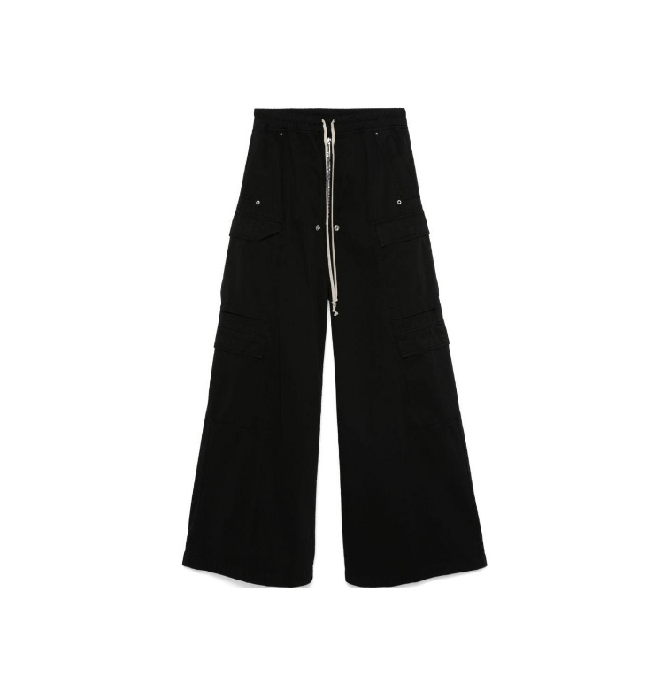 Rick Owens Rick Owens DRKSHDW Black Drawstring Wide Leg Pants Size US 32 / EU 48 - 1 Thumbnail