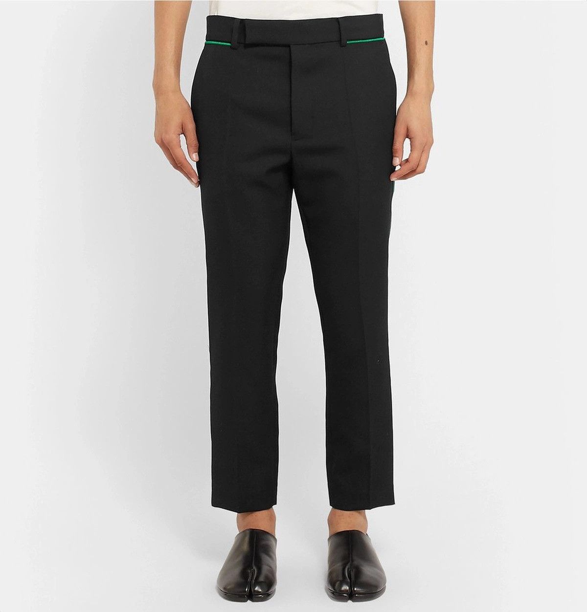 Haider Ackermann Haider Ackermann Green Striped Trousers Size US 30 / EU 46 - 4 Thumbnail