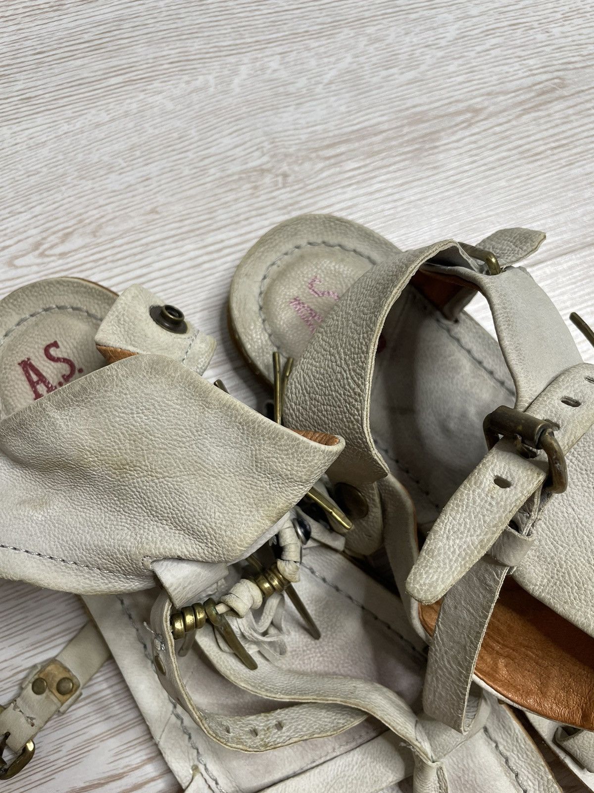 A.S.98 × Vintage Airsteps A.S. 98 distressed avant Gard sandals Size US 11 / IT 41 - 5 Thumbnail