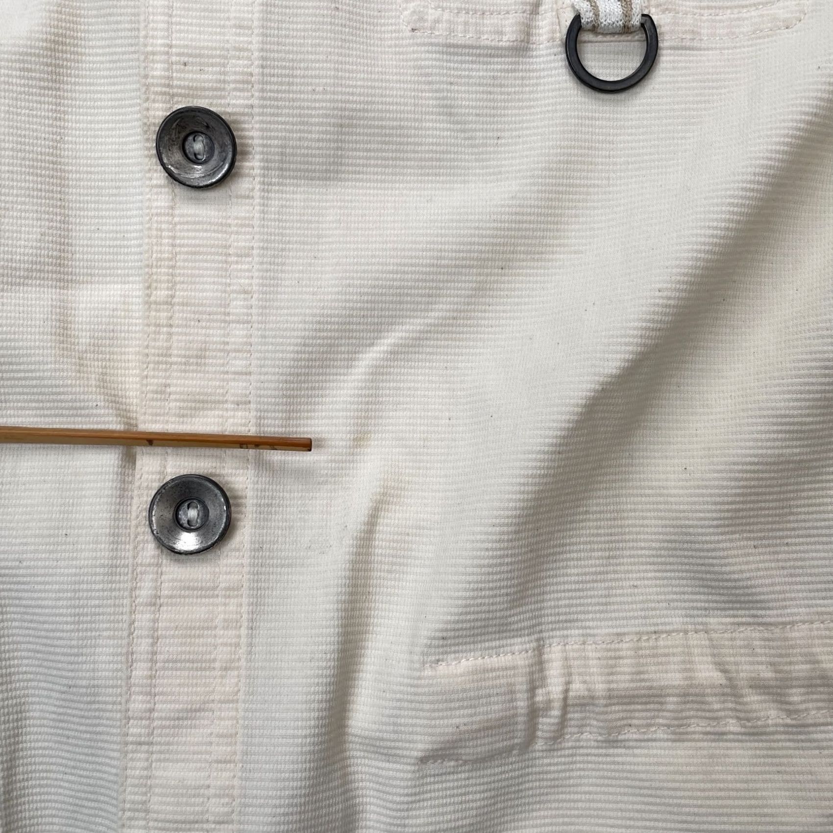 St. John St John Sport Jacket Womens XL Beige Canvas Cotton Pockets Button Front Jacket Size XL / US 12-14 / IT 48-50 - 6 Thumbnail