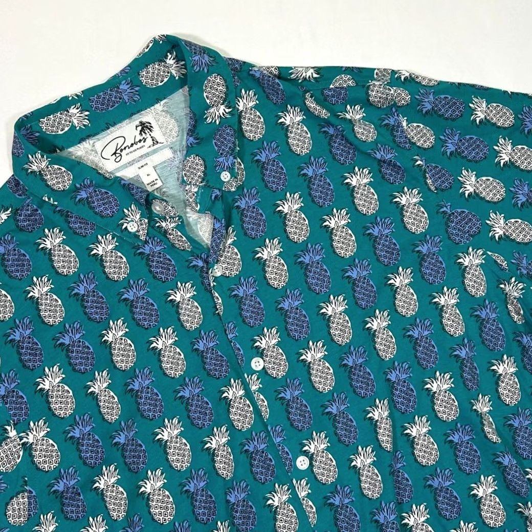 Bonobos EUC Bonobos Pineapple Print Short Sleeve Button-Up Shirt Mens XL Blue Teal Pineapple Print Button-Down Shirt XL Mens Size US XL / EU 56 / 4 - 2 Thumbnail