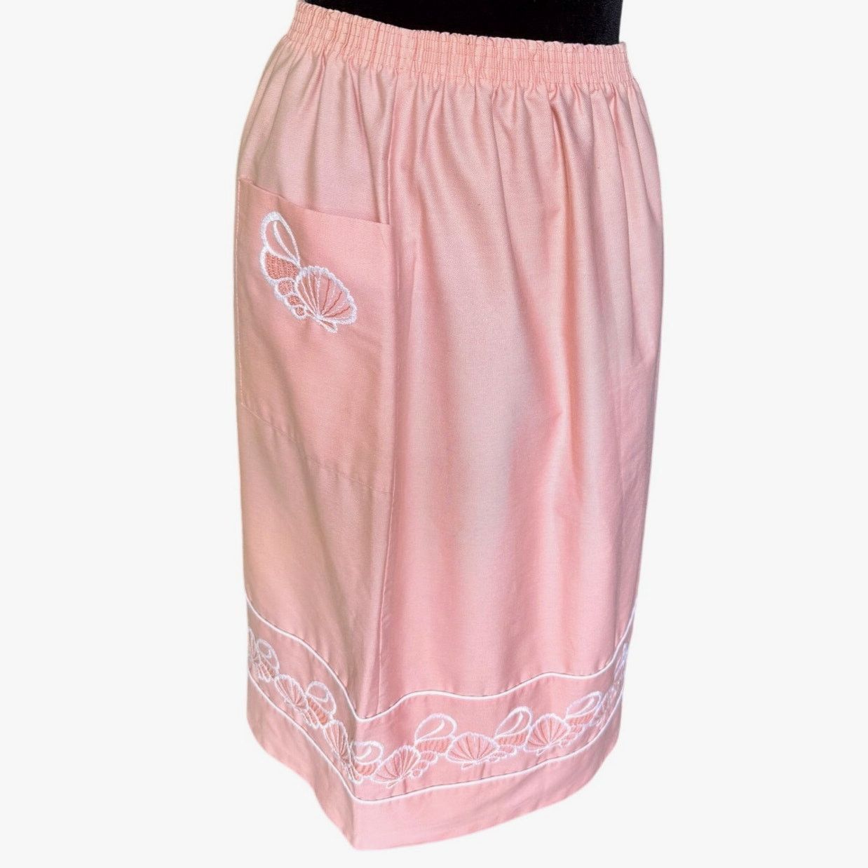 Vintage Vintage 60’s Pink Mermaid seashell Midi Skirt Medium Large Size 32" / US 10 / IT 46 - 1 Thumbnail