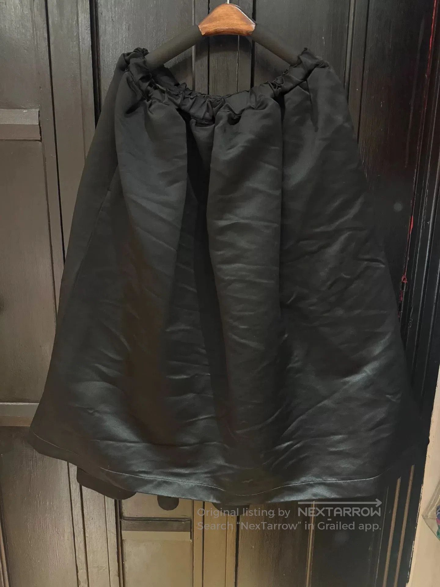 Comme des Garcons black satin half skirt by comme des garcons. Size 28" / US 6 / IT 42 - 1 Thumbnail