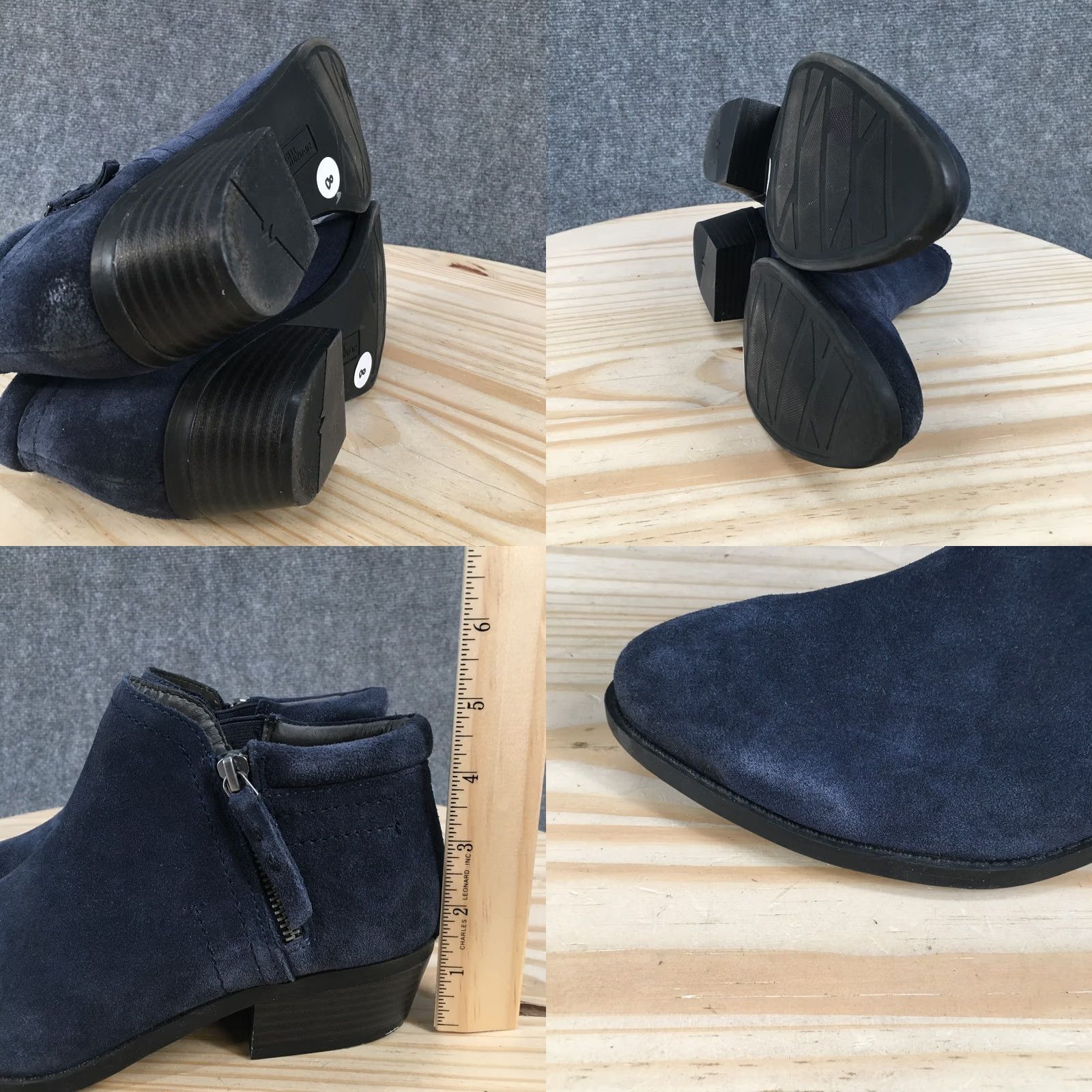 Vintage White Mountain Boots Delaney Ankle Booties Blue Leather Zip Casual Womens 8 M Boots Size US 8 / IT 38 - 8 Thumbnail