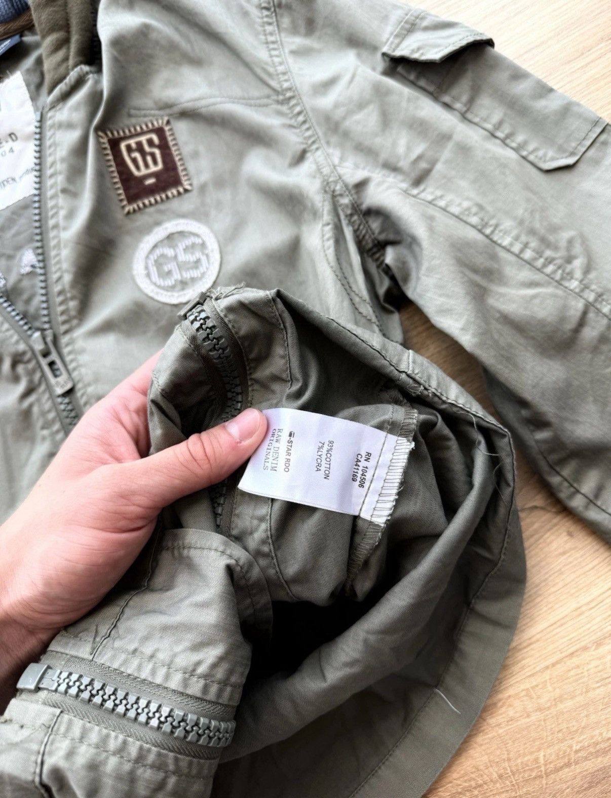 G-Star VINTAGE G-STAR RAW MILITARY JACKET SOUTH WITH HOOD COTTON Size US L / EU 52-54 / 3 - 12 Thumbnail