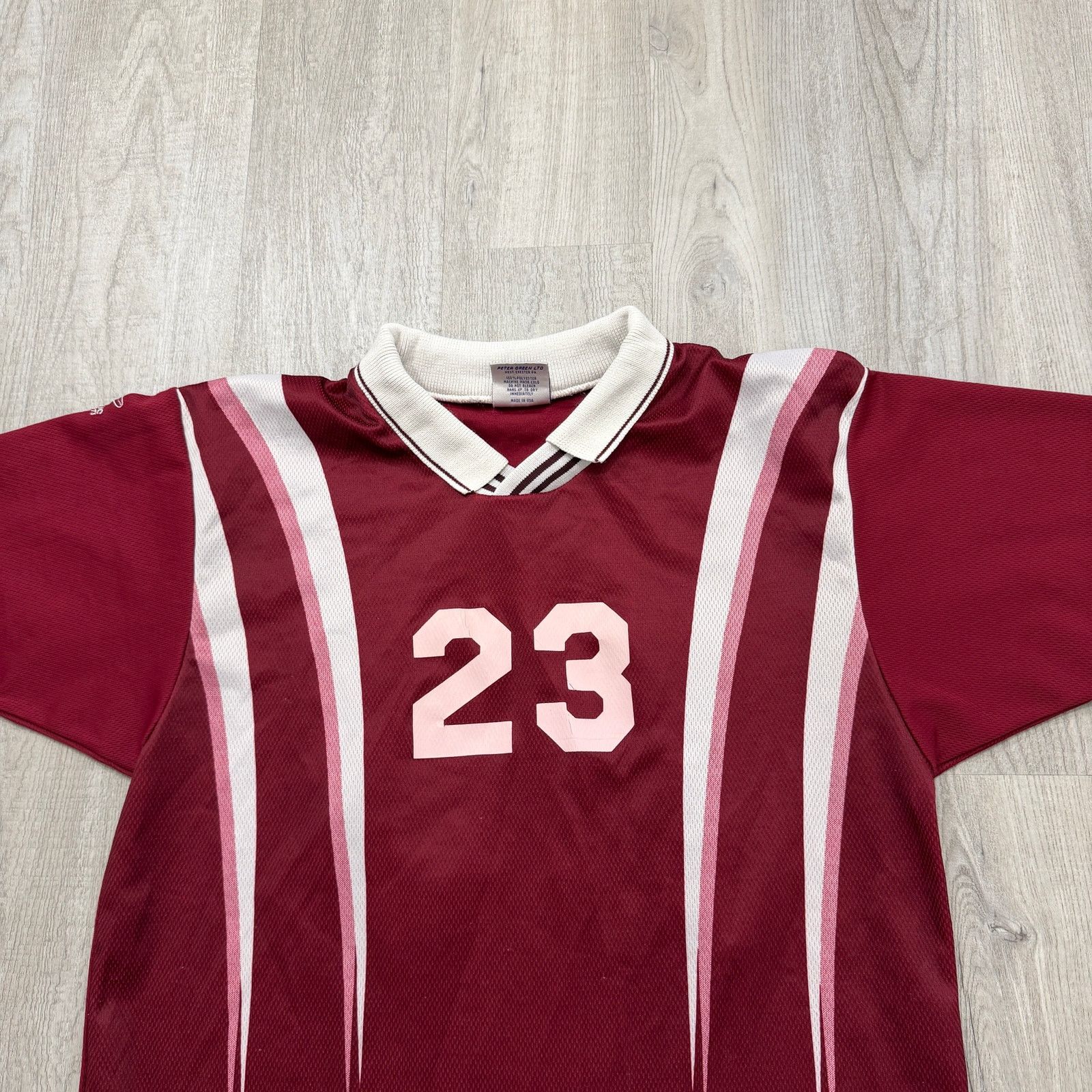 Vintage Vintage Dynamic Soccer Collared Jersey Medium Red White 90s Size US M / EU 48-50 / 2 - 2 Thumbnail