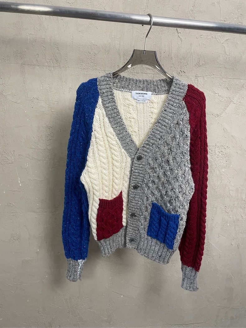 Thom Browne Thom Browne White and gray arms blue and red color-blocked Size US XS / EU 42 / 0 - 1 Thumbnail