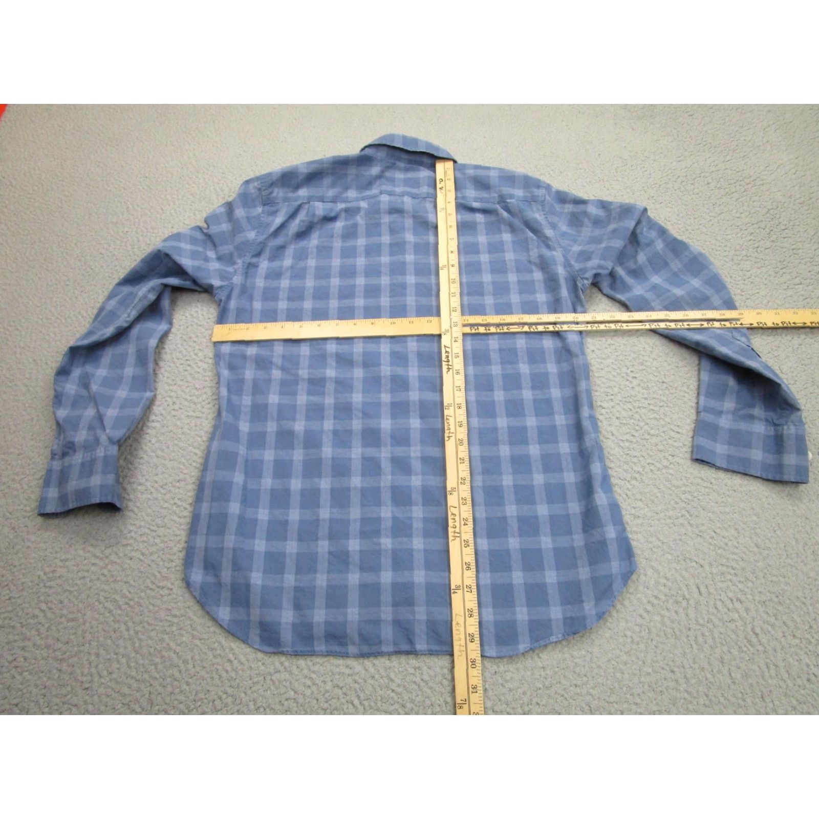 Bonobos Bonobos Shirt Mens Medium Blue Plaid Slim Fit Button Down Cotton Long Sleeve Size US M / EU 48-50 / 2 - 6 Thumbnail