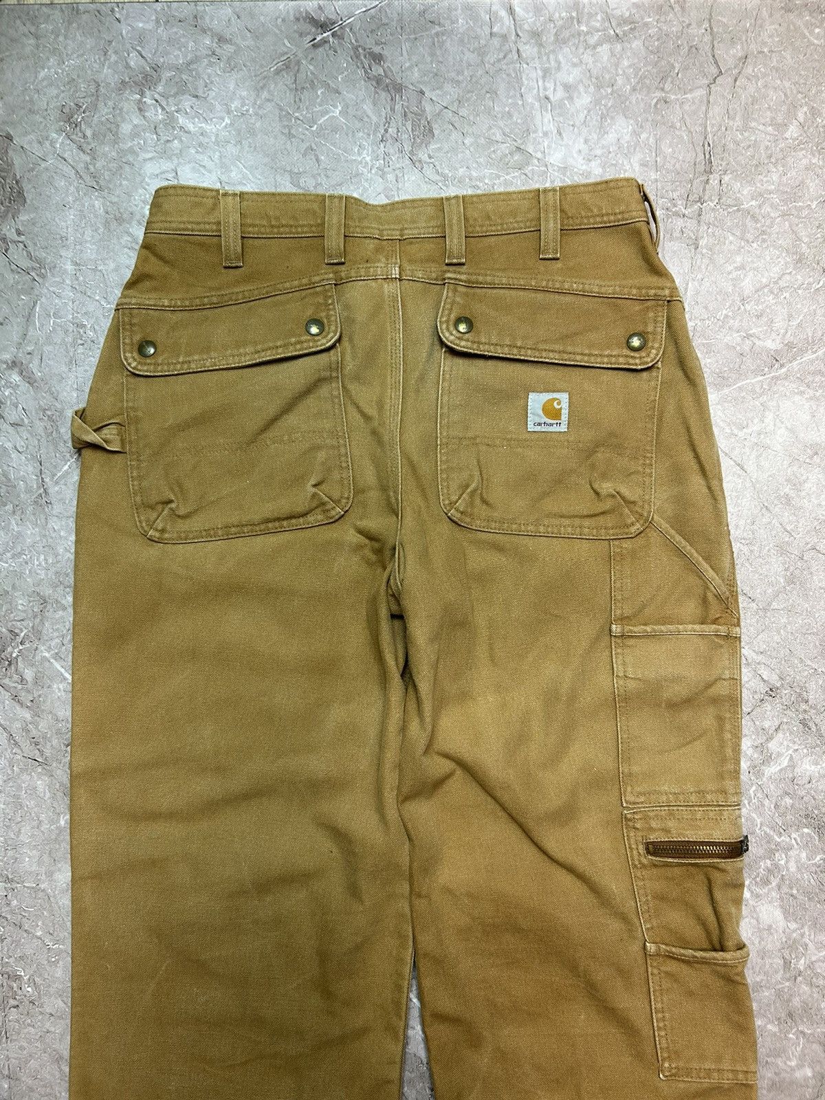 Carhartt × Vintage Faded Brown Carhartt Double Knee Brown Carhartt Pants B01 Size US 32 / EU 48 - 4 Thumbnail