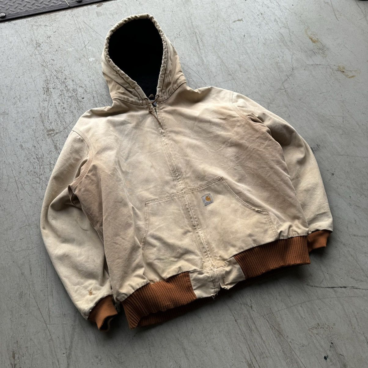 Carhartt × Vintage Carhartt 90’s Vintage J130 Jacket Tan Faded Hooded Sz XXL Size US XXL / EU 58 / 5 - 2 Thumbnail