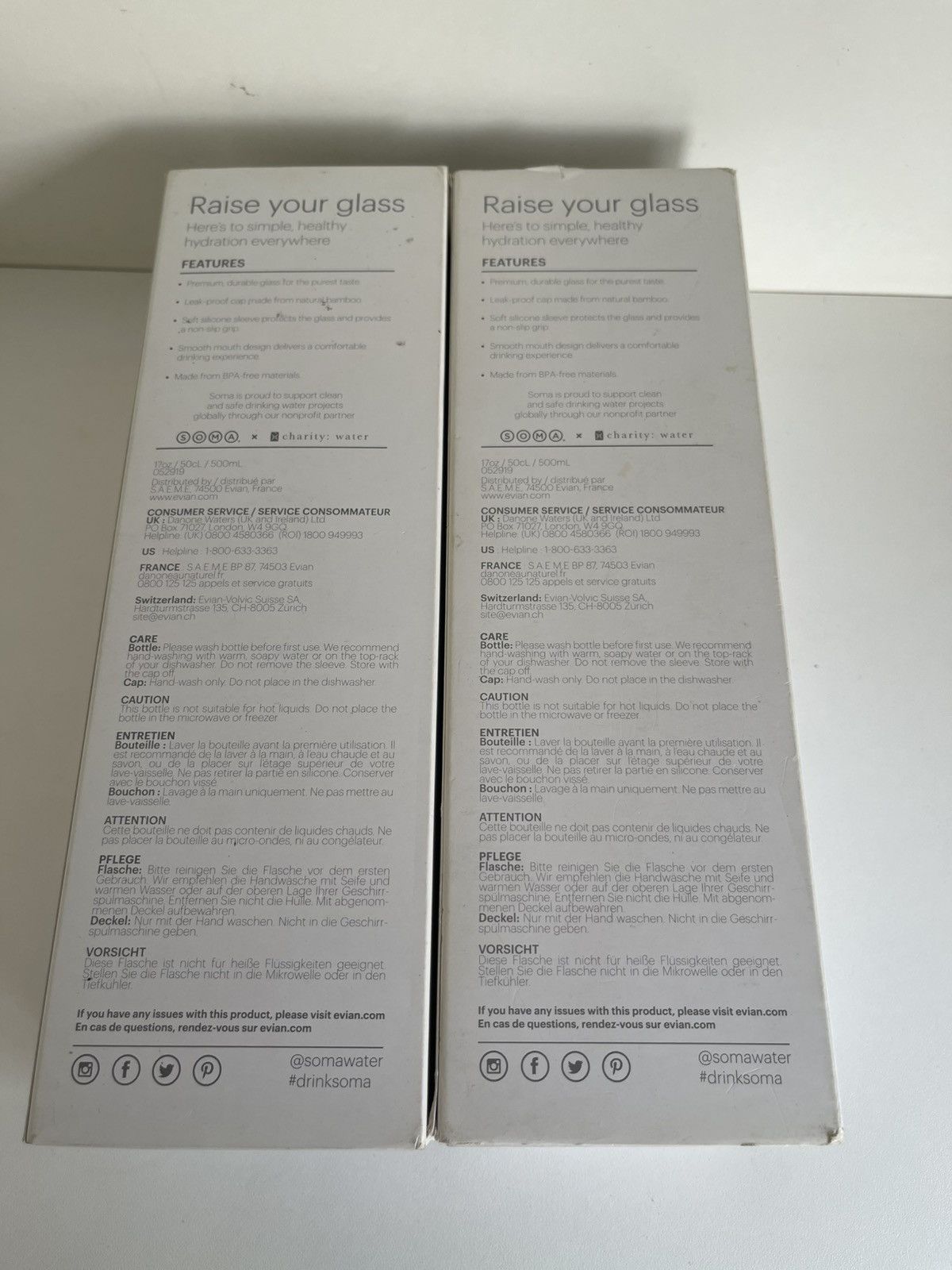 Virgil Abloh Evian by Virgil Abloh x Soma water bottle Size ONE SIZE - 7 Thumbnail