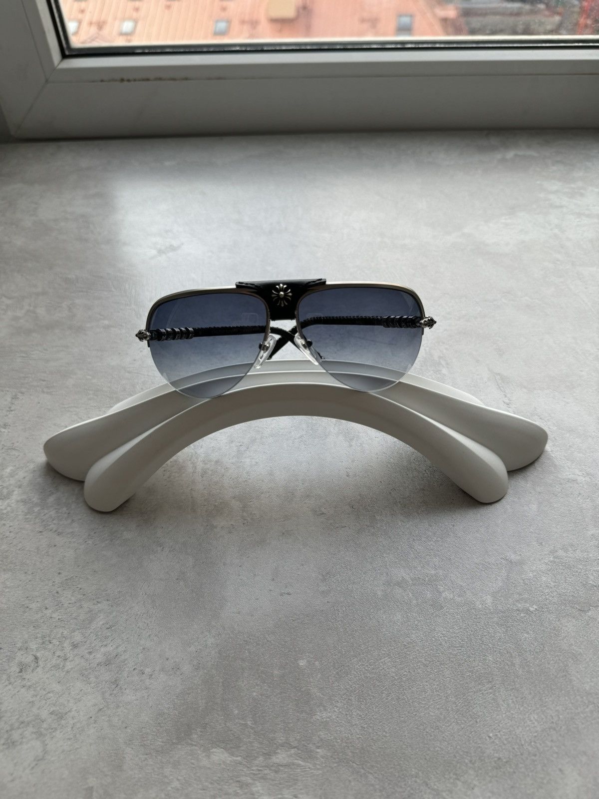 Chrome Hearts Chrome Hearts Balls Black Silver Sunglasses Size ONE SIZE - 5 Thumbnail