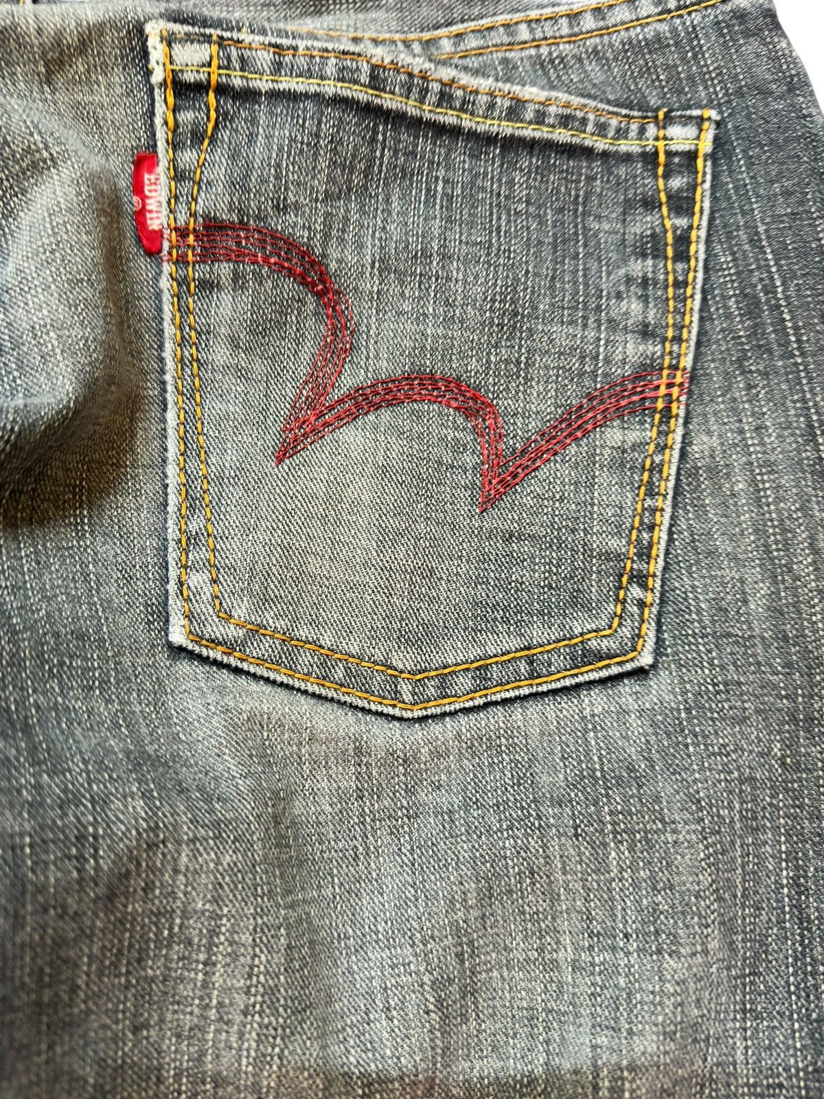 Edwin Vintage Edwin Edge Of Blue Jeans Faded Ripped Denim Size US 30 / EU 46 - 5 Thumbnail