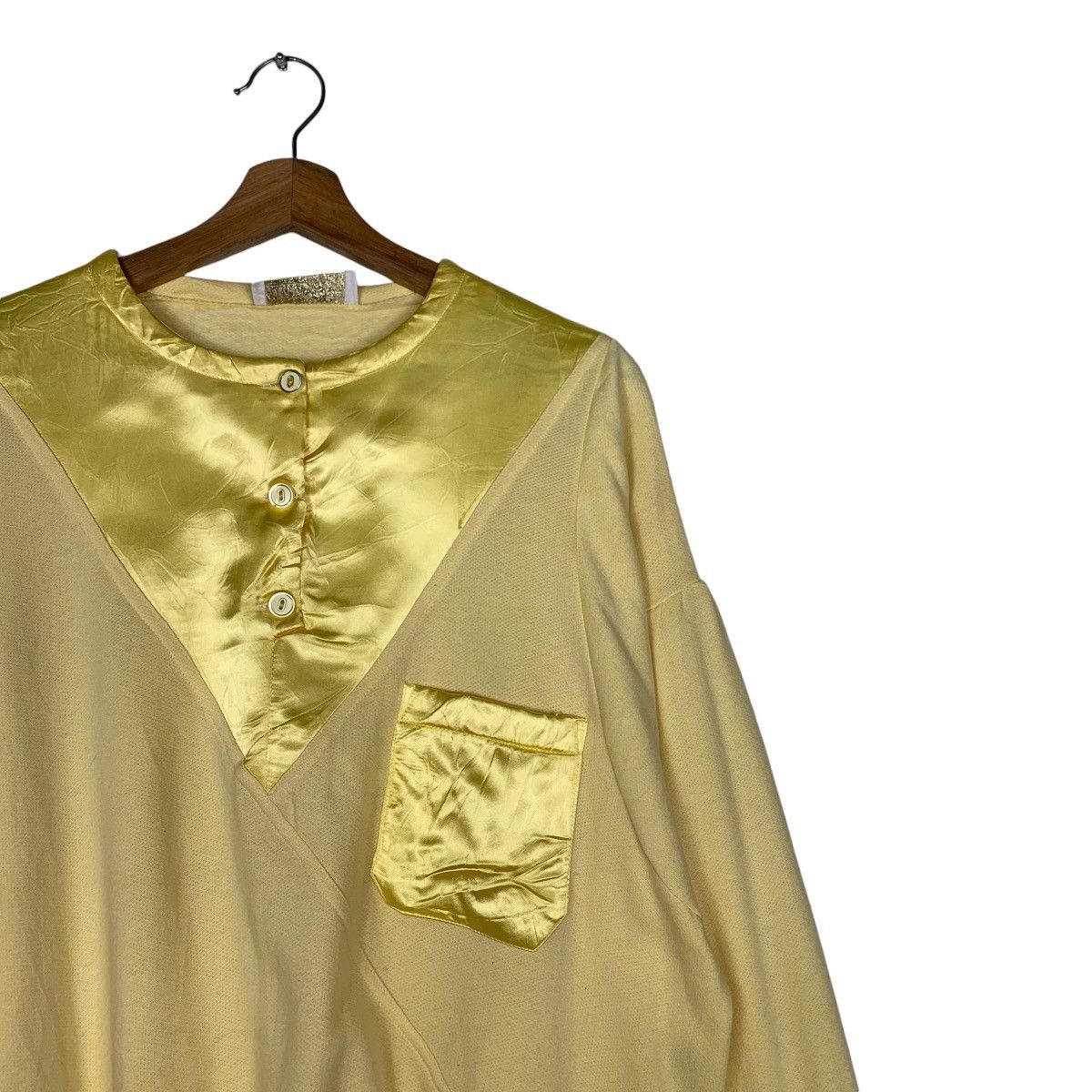 Japanese Brand 80’s CATHERINE Made in France Yellow Sweatshirt #1540-C69 Size M / US 6-8 / IT 42-44 - 5 Thumbnail