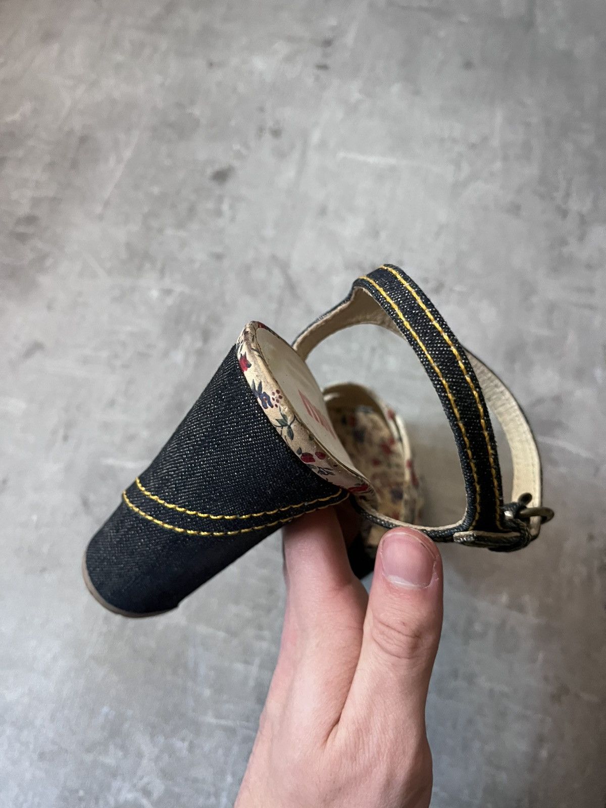 Miu Miu Miu Miu 90s floral heels denim platforms Size US 10 / IT 40 - 11 Thumbnail
