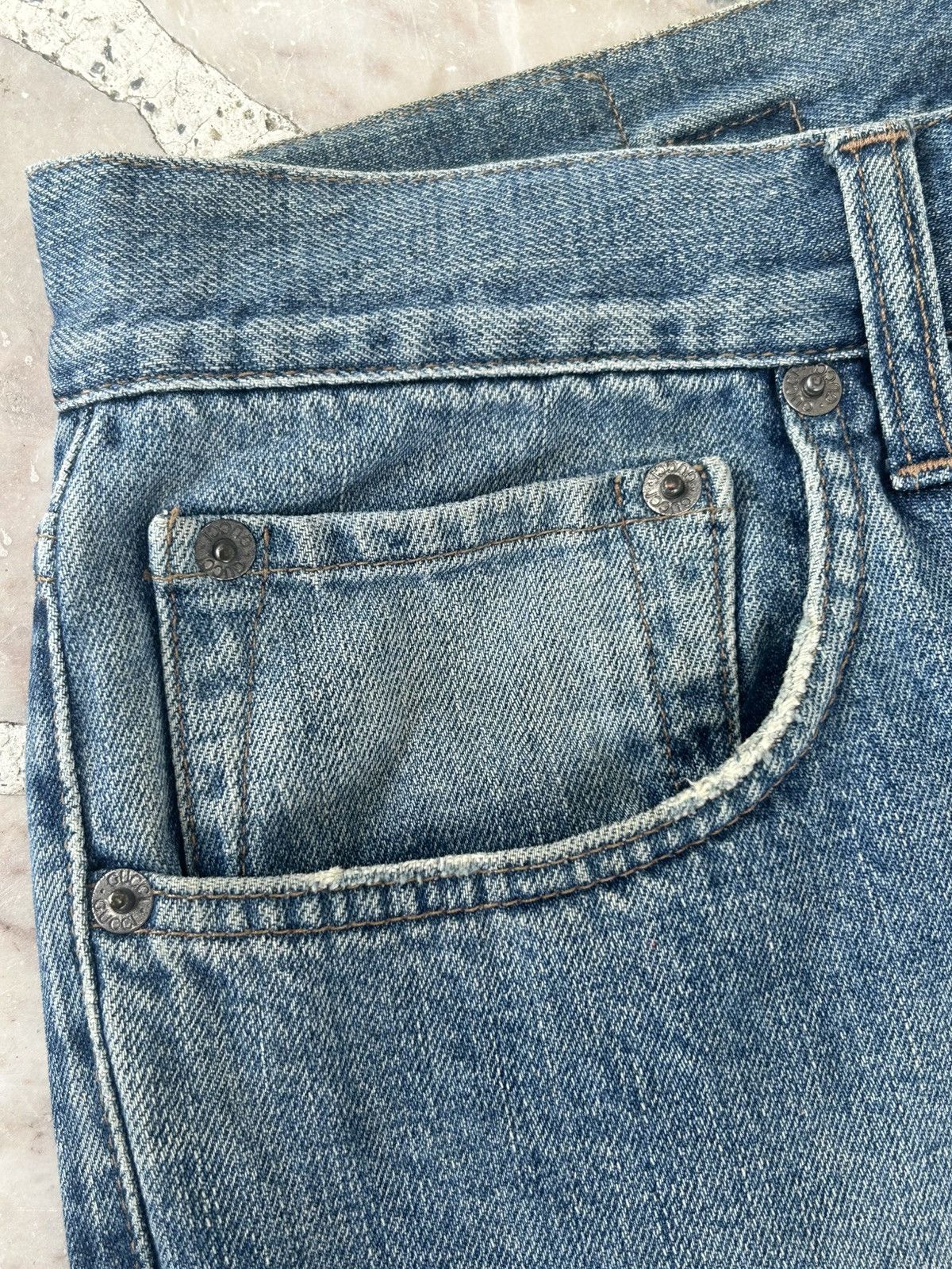 Gucci Gucci Straight Cut Buckle Back Vintage Denim Trousers Size US 30 / EU 46 - 5 Thumbnail