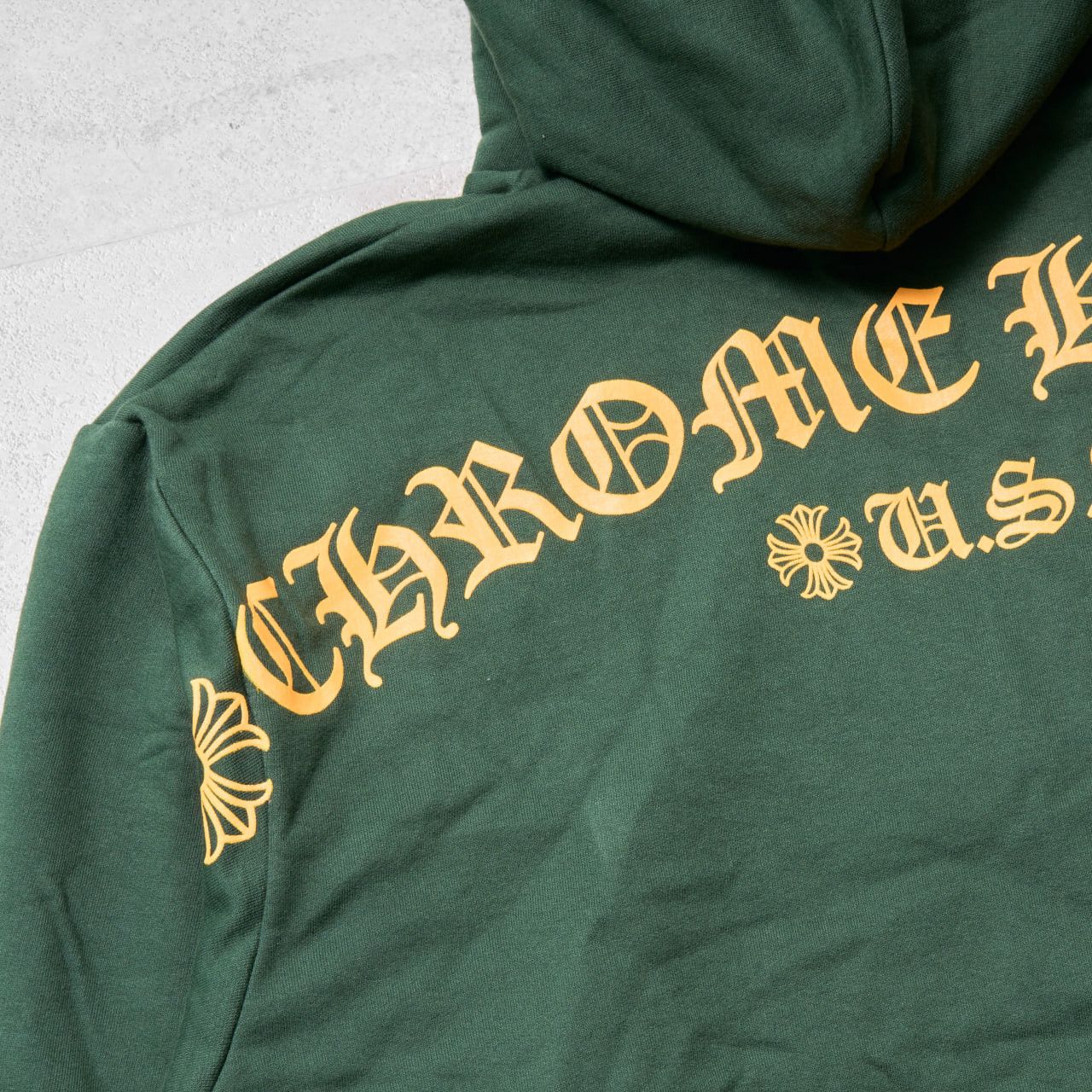 Chrome Hearts CHROME HEARTS USA Script Logo Green Pullover Hoodie Size US L / EU 52-54 / 3 - 3 Thumbnail