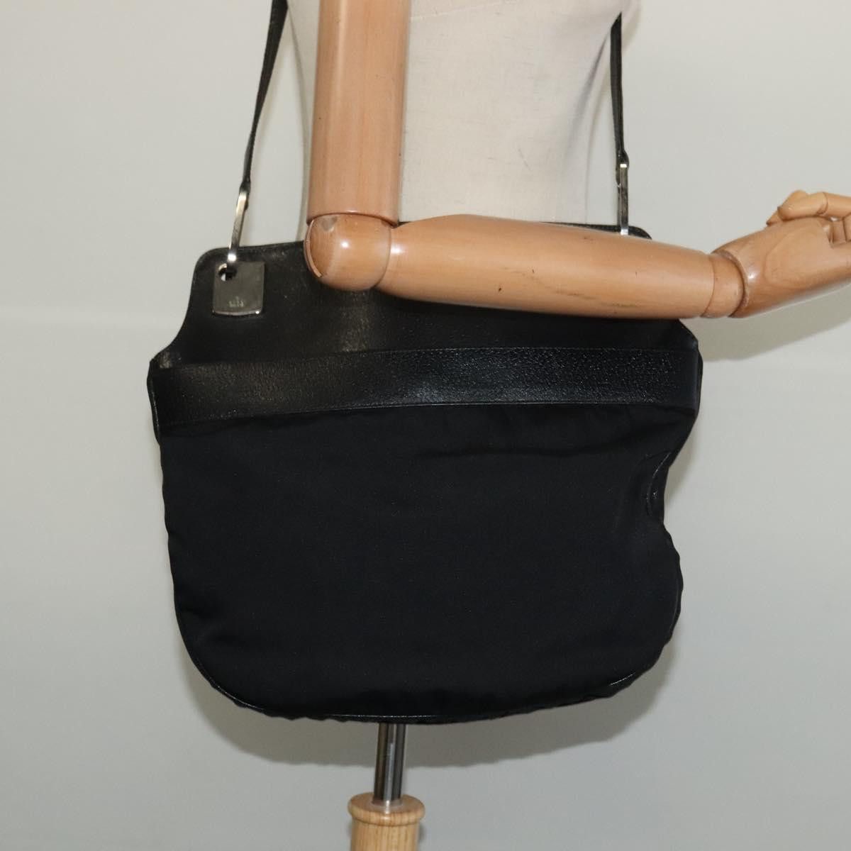 Gucci GUCCI Shoulder Bag Nylon Leather Black Silver 001 001 Size ONE SIZE - 20 Thumbnail
