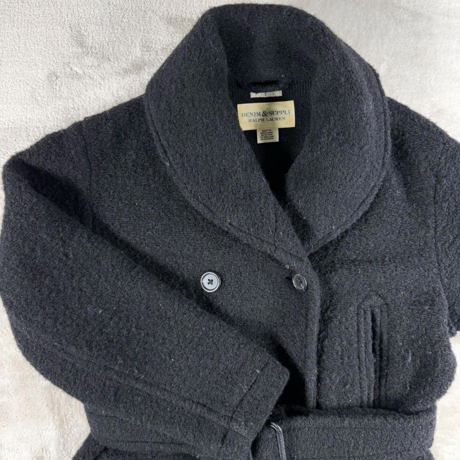 Lauren Ralph Lauren Ralph Lauren Women's XXS Black Denim & Supply Big Coat Size XXS / US 00 / IT 34 - 1 Thumbnail