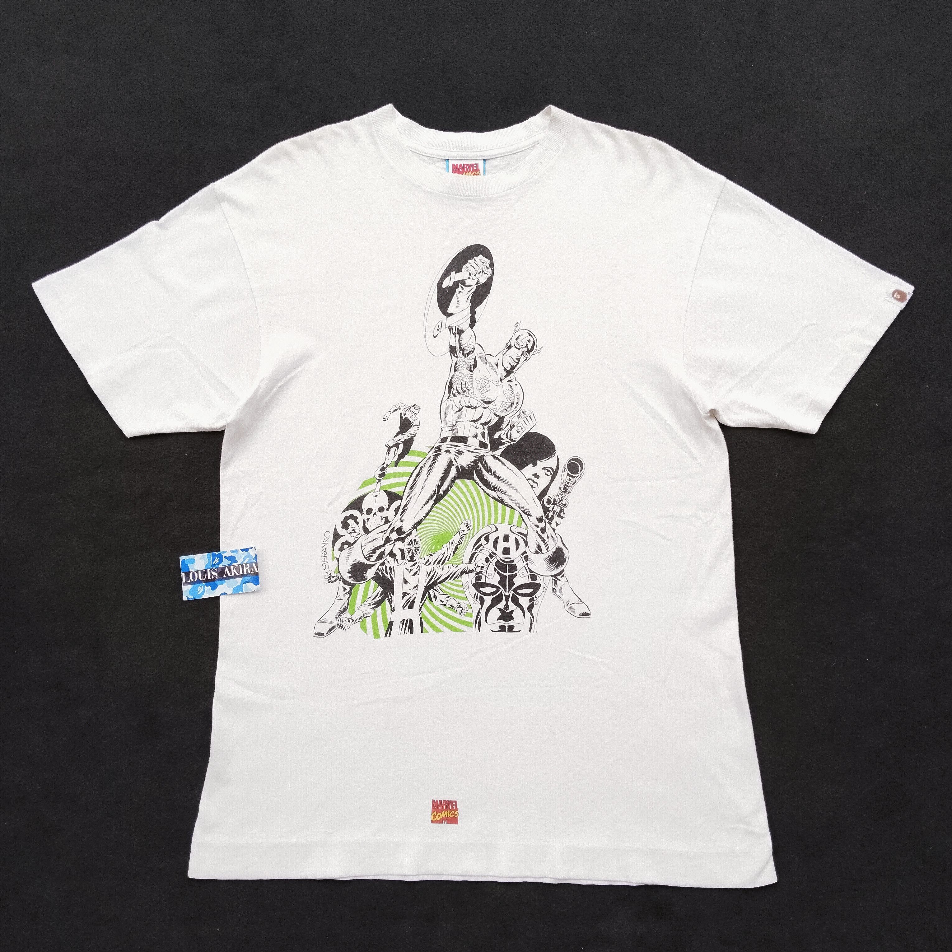 Bape 2005 Bape x Marvel Captain America Tee Size US L / EU 52-54 / 3 - 1 Thumbnail