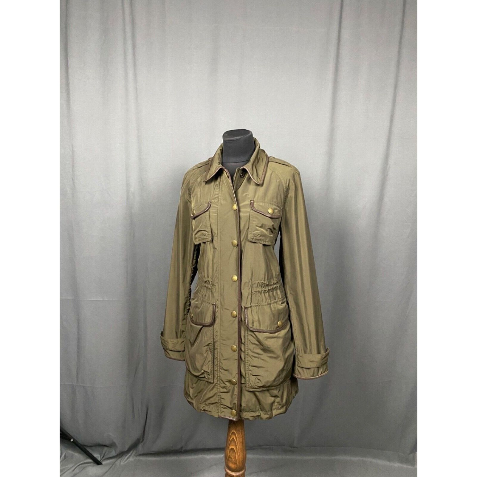 Burberry Burberry Nova Check Women's Green Multipocket Parka Jacket S Size S / US 4 / IT 40 - 3 Thumbnail