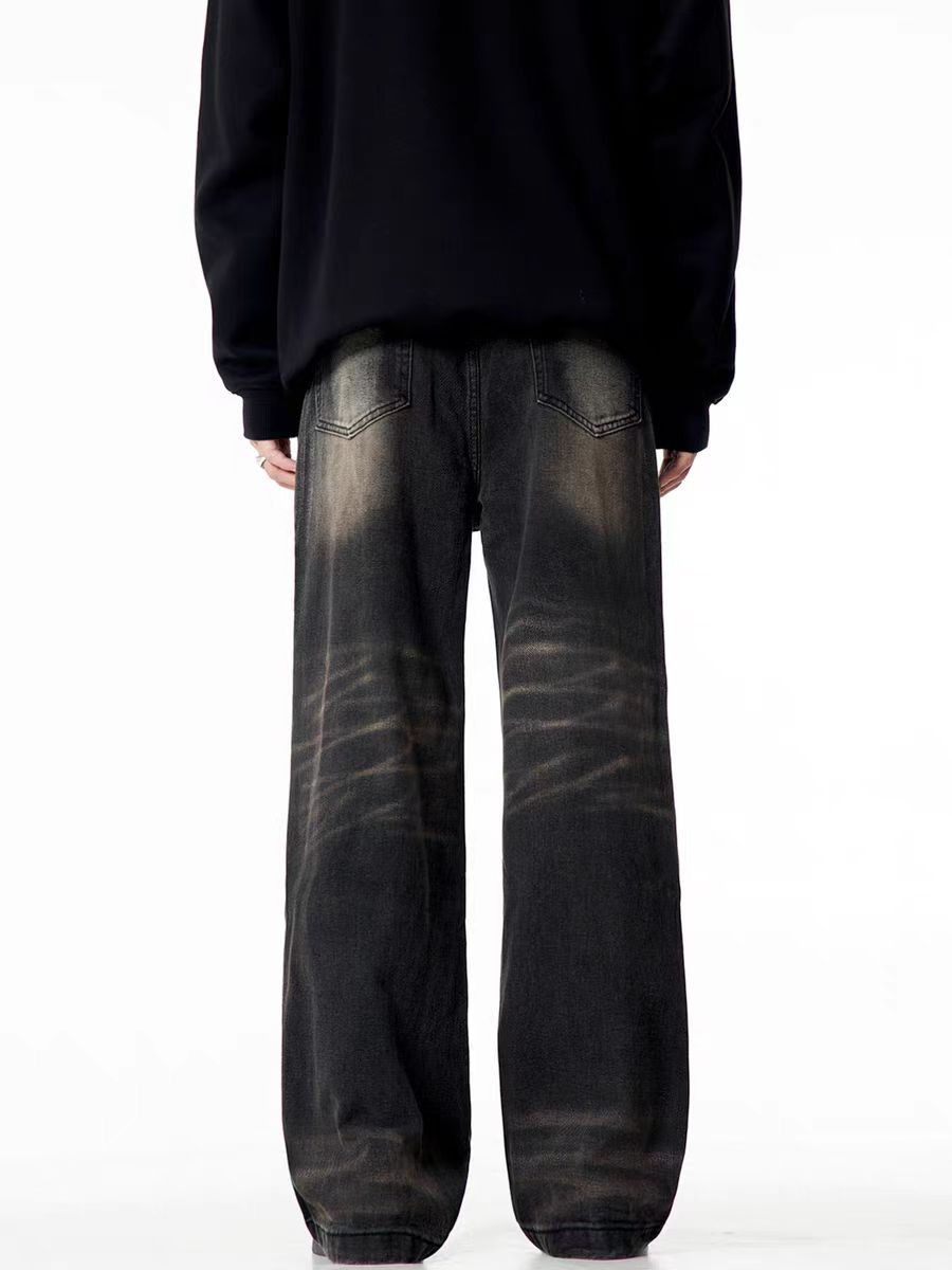 Japanese Brand × Jean Street style retro washed loose straight jeans Size US 34 / EU 50 - 5 Thumbnail