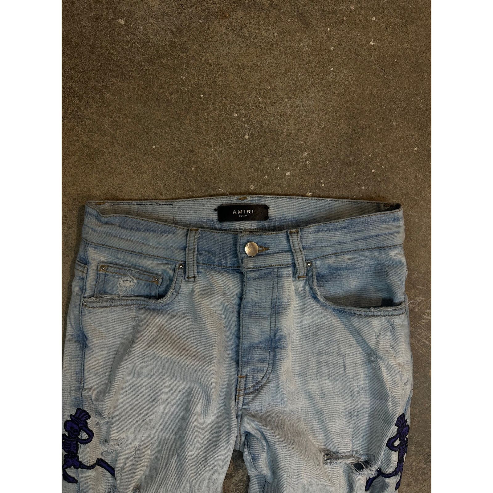 Amiri Amiri Grateful Dead Jeans Light Wash Used 29 Size US 29 - 2 Thumbnail