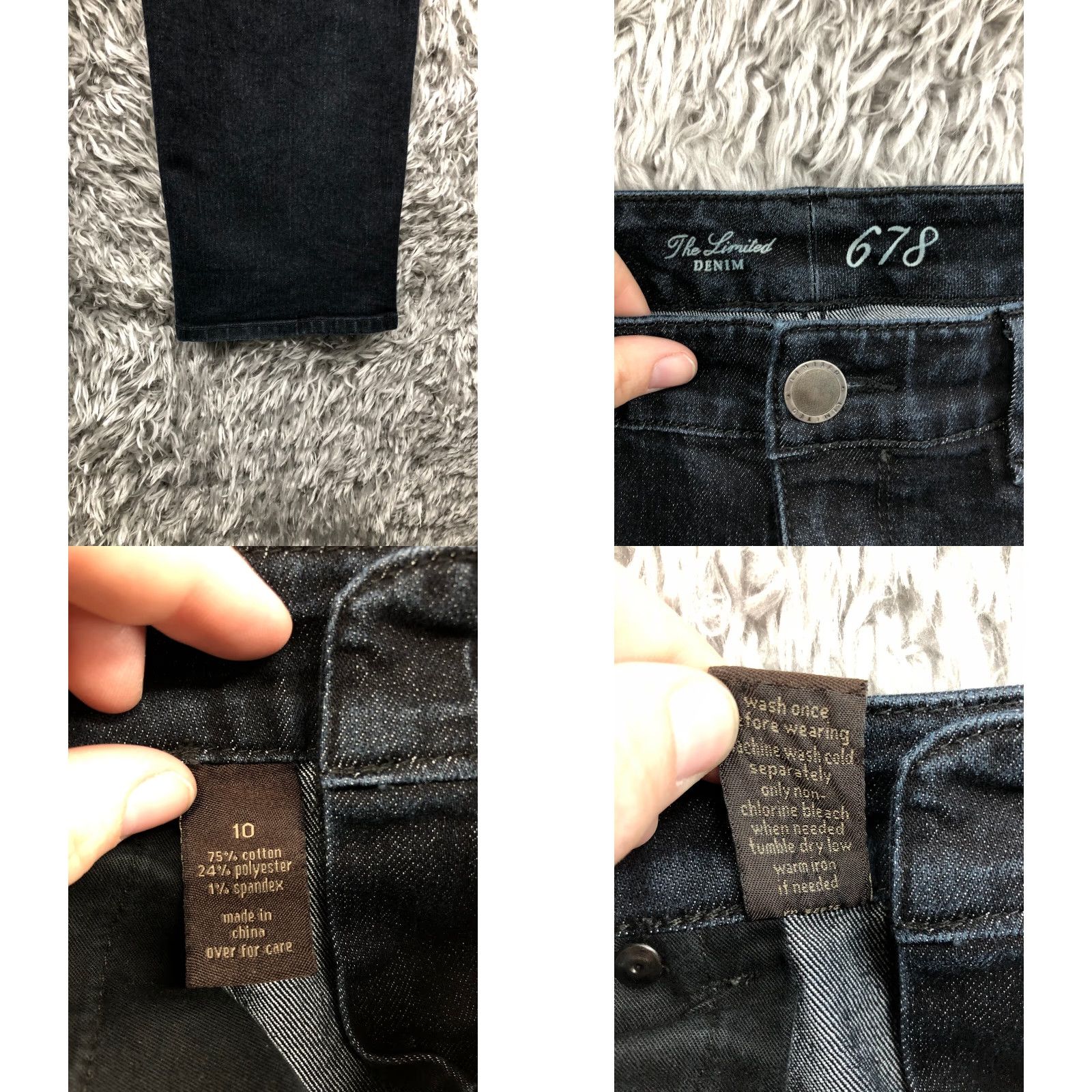 Vintage The Limited Jeans Womens 10 Mid Rise Dark Wash Blue Denim Straight Size 32" / US 10 / IT 46 - 8 Thumbnail