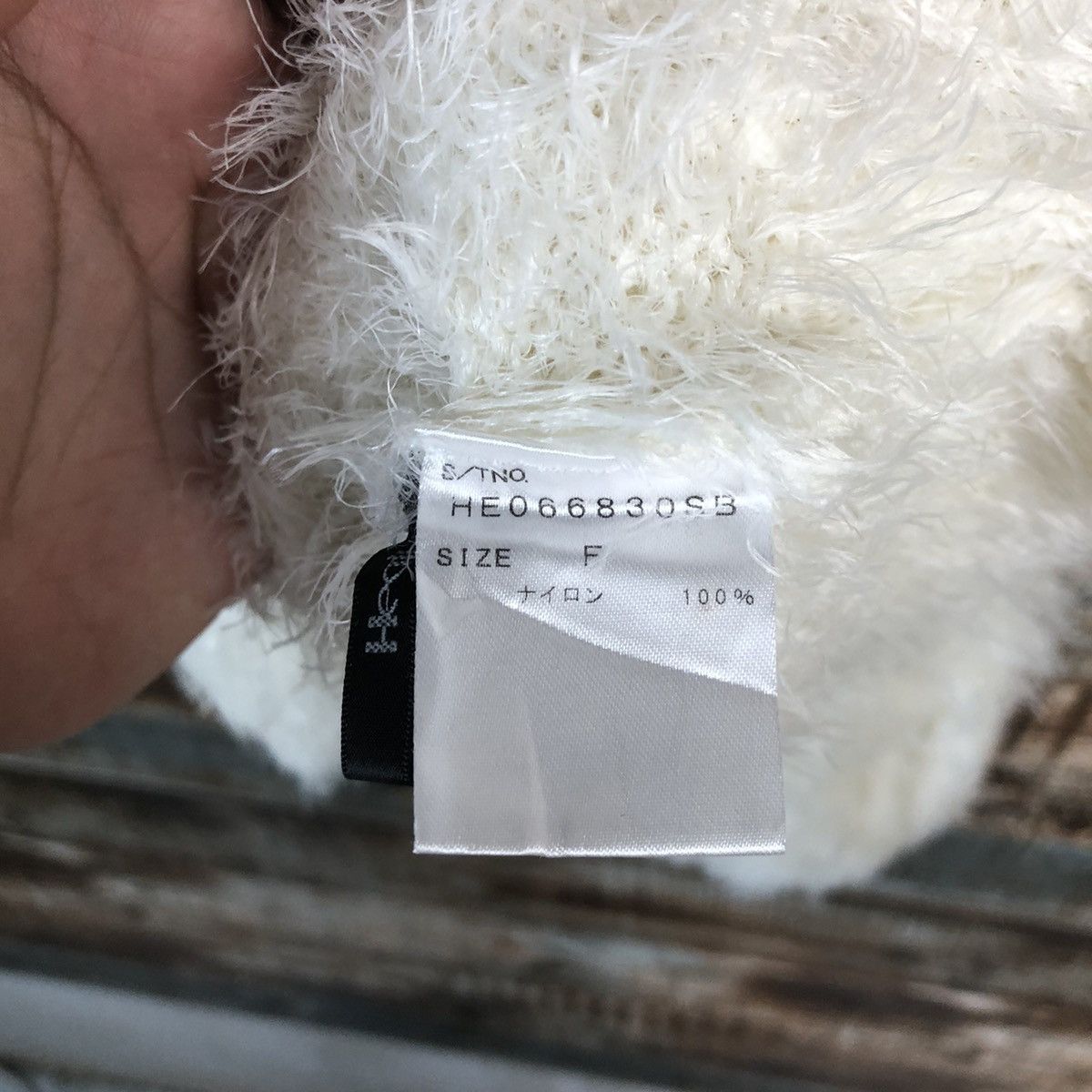 Homespun Knitwear DLL Heather White fur shaggy Mohair Knitwear #C235 Size S / US 4 / IT 40 - 10 Thumbnail